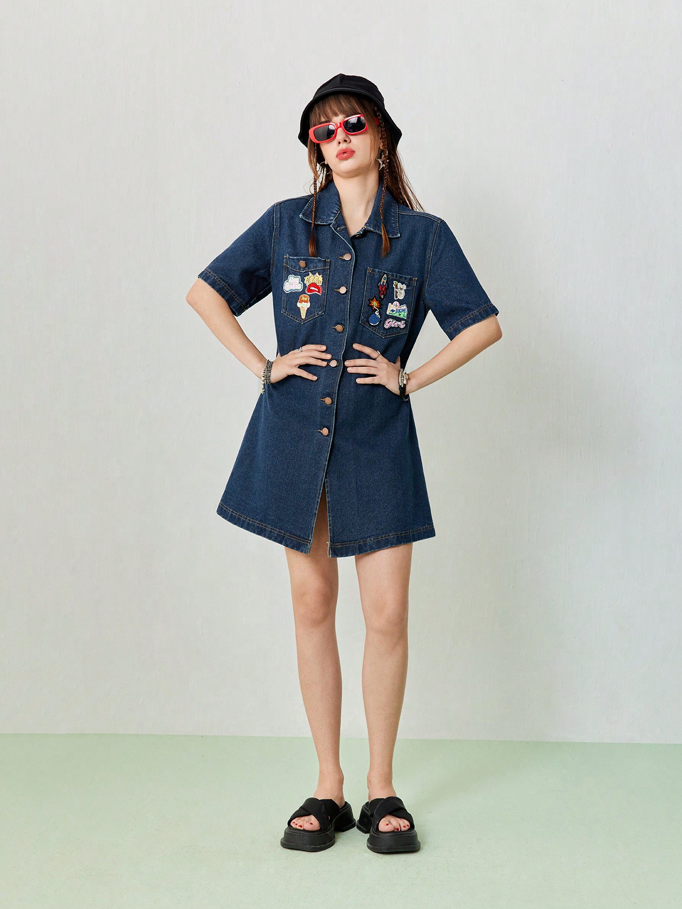 In Blue Women Denim Dresses