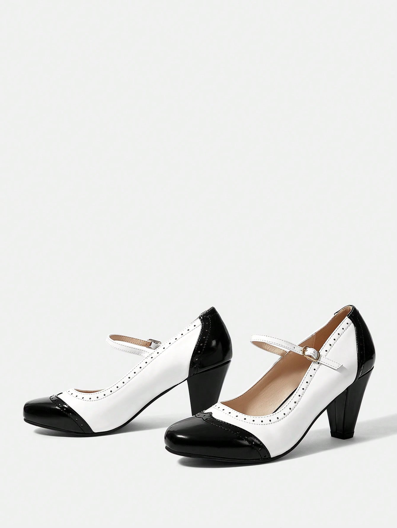 In Black and White Women Pumps