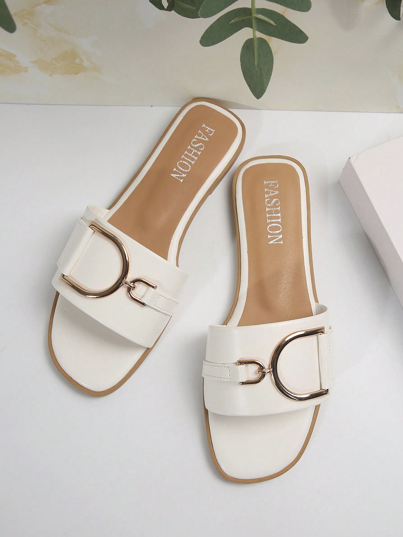 In White Women Flat Sandals