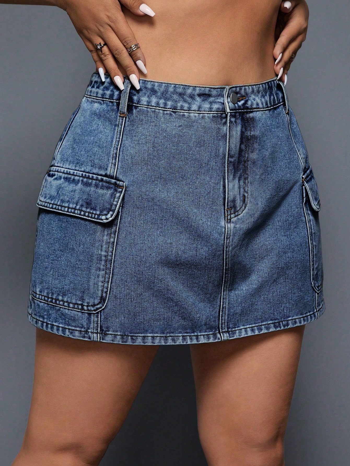 Plus Size Denim Skirts