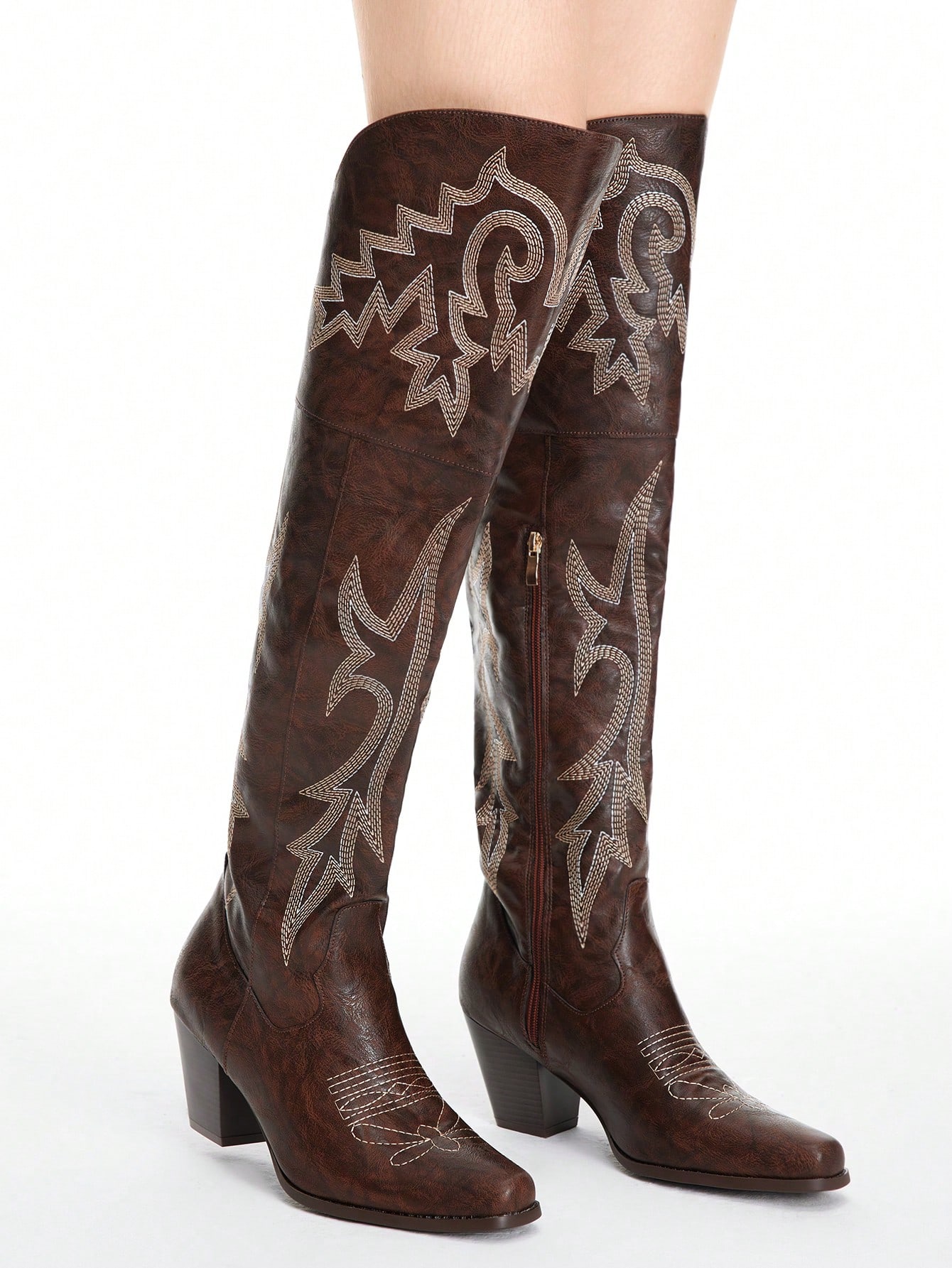 In Rust Brown Women Fashion Boots