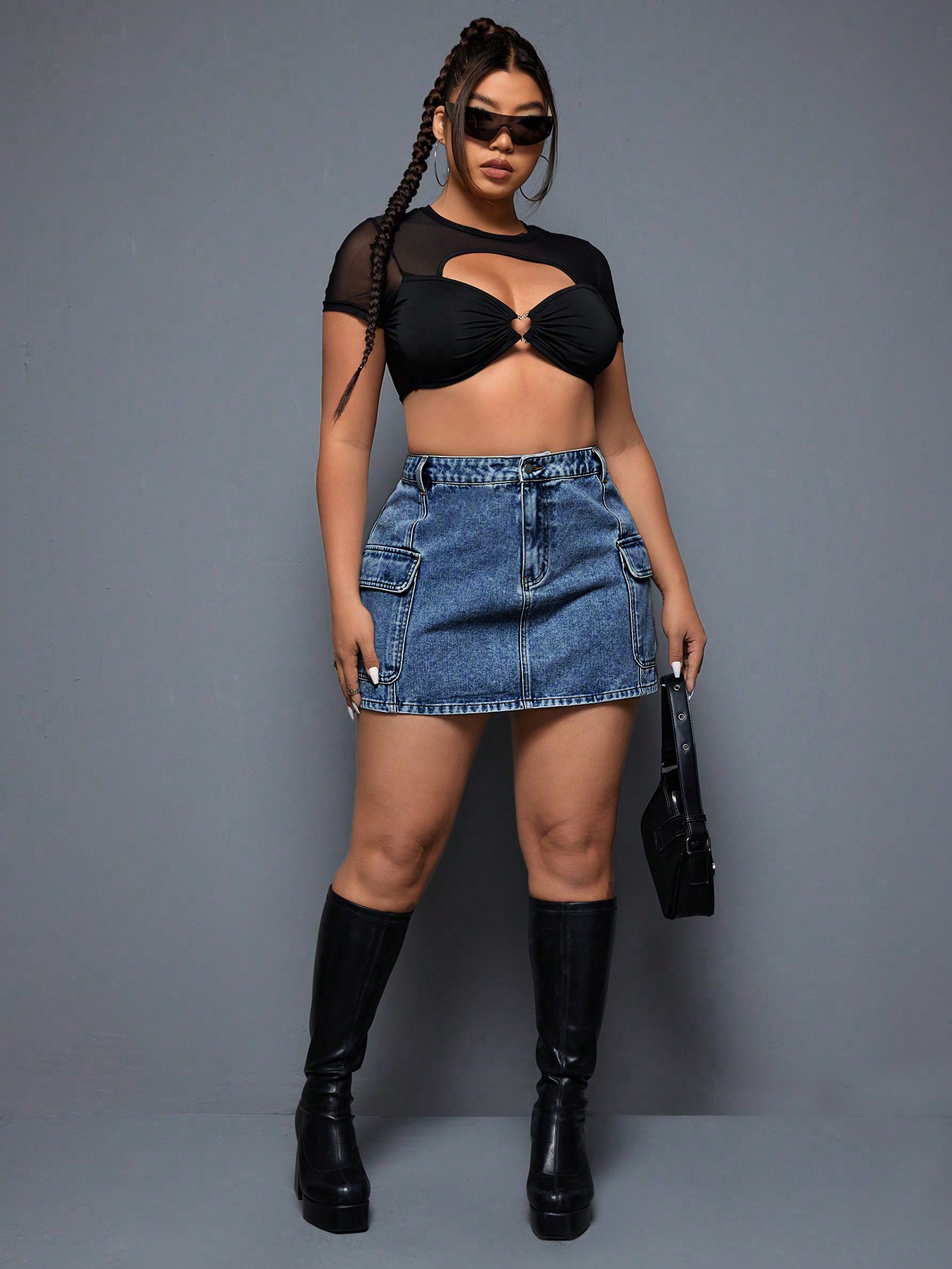 Plus Size Denim Skirts