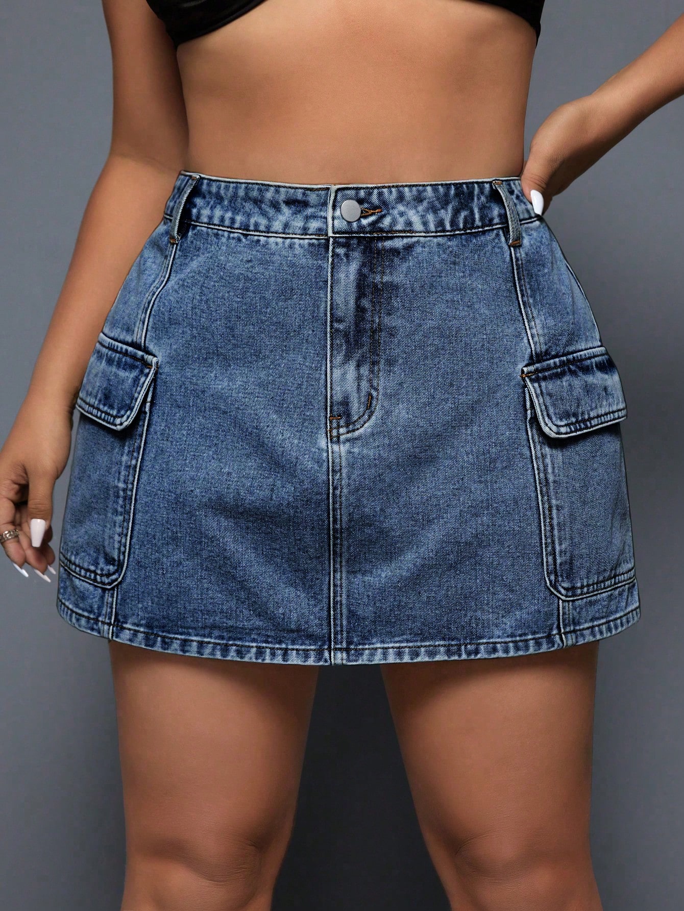 Plus Size Denim Skirts