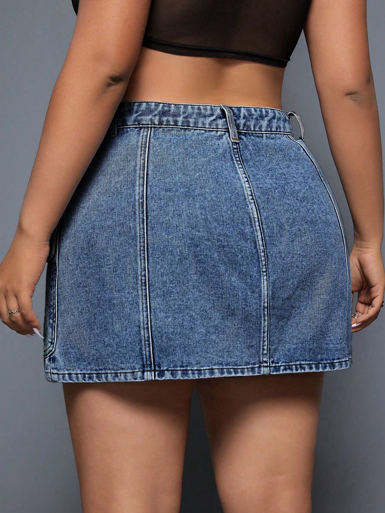 Plus Size Denim Skirts