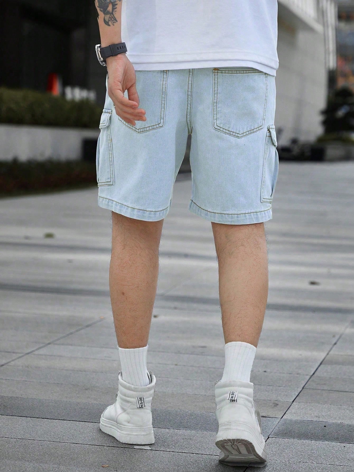 Men Plus Size Denim Shorts