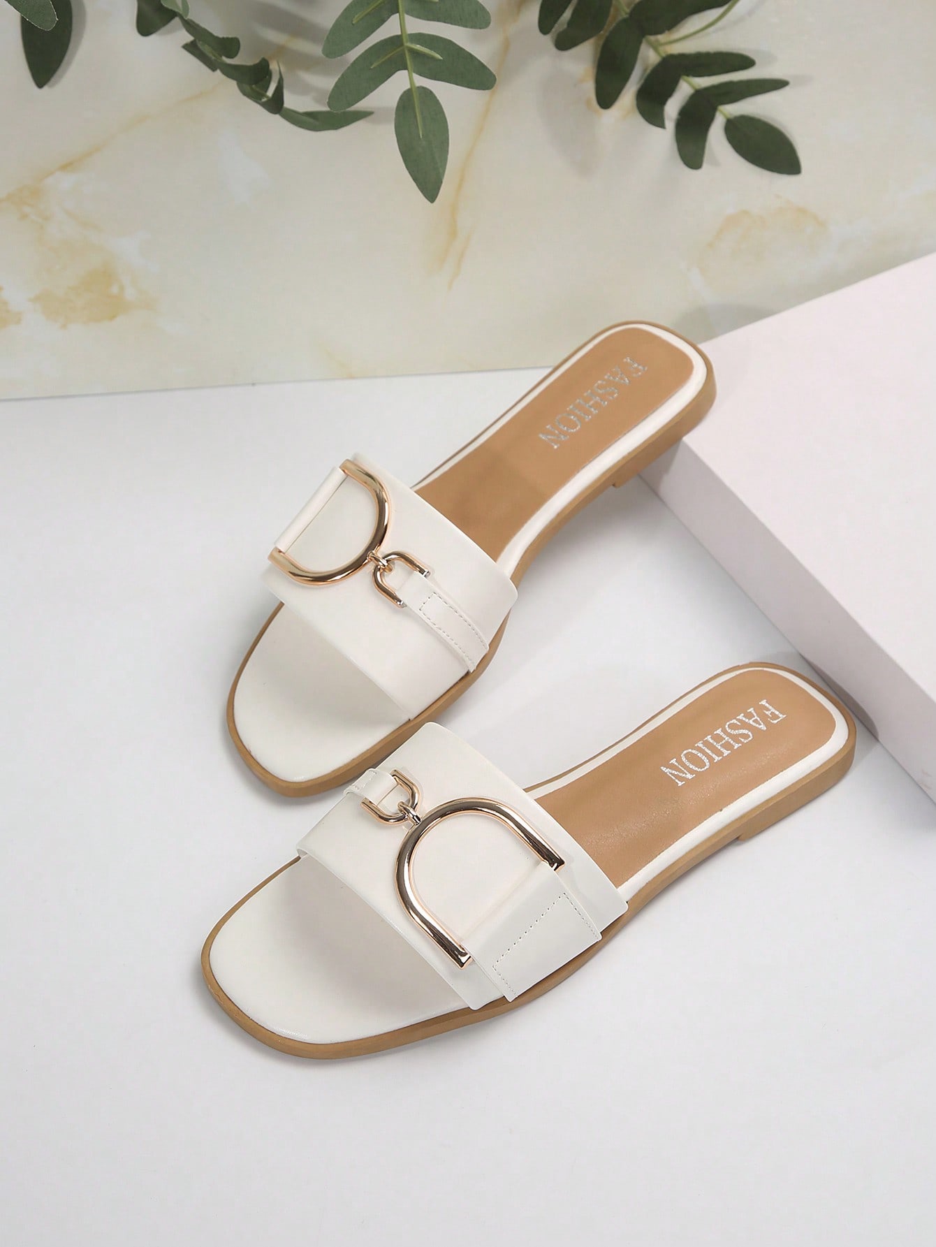 In White Women Flat Sandals