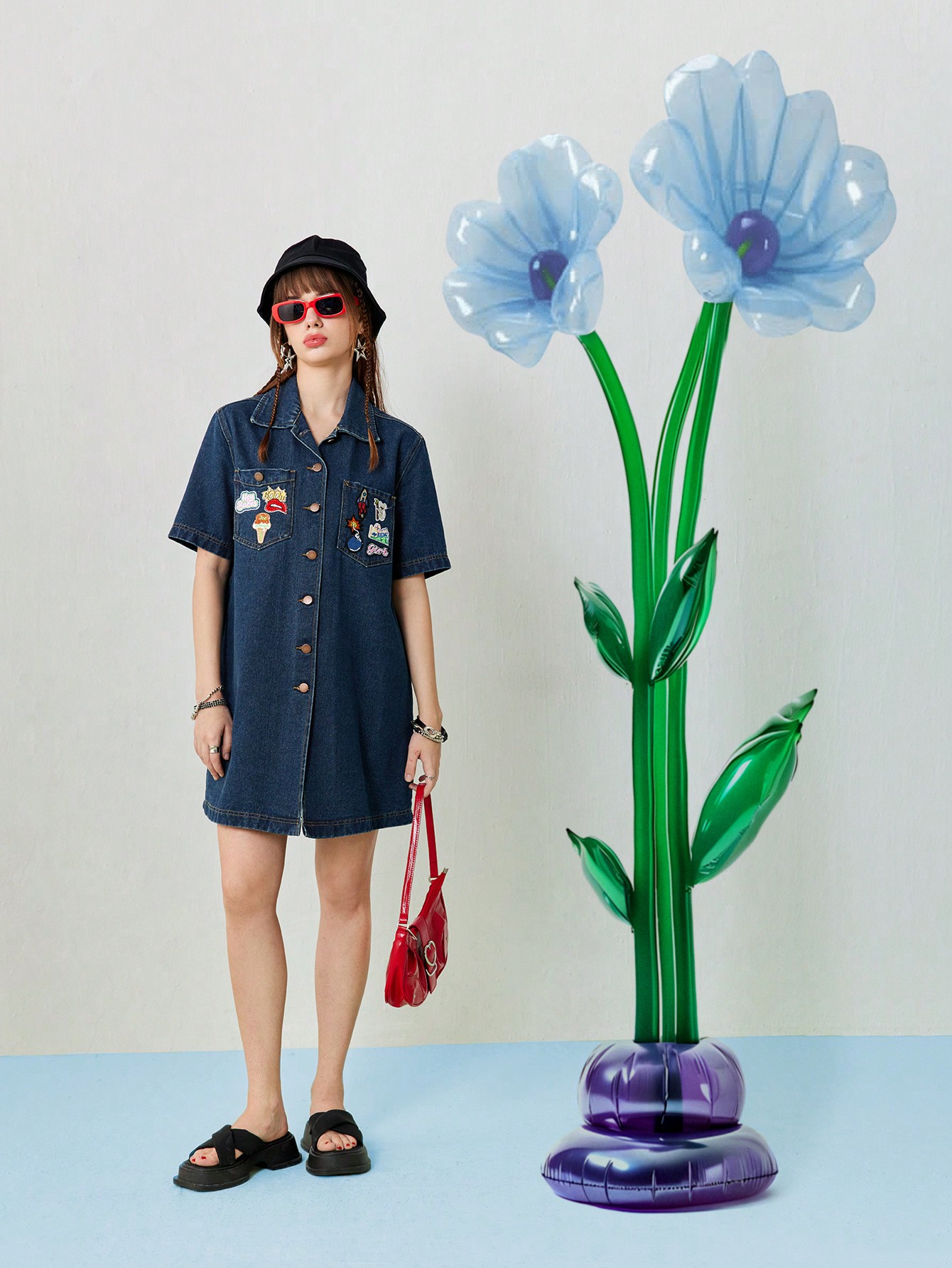 In Blue Women Denim Dresses