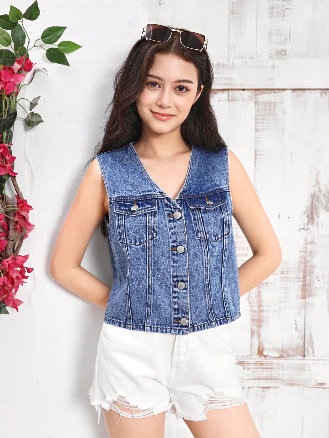 Teen Girls Denim Tops