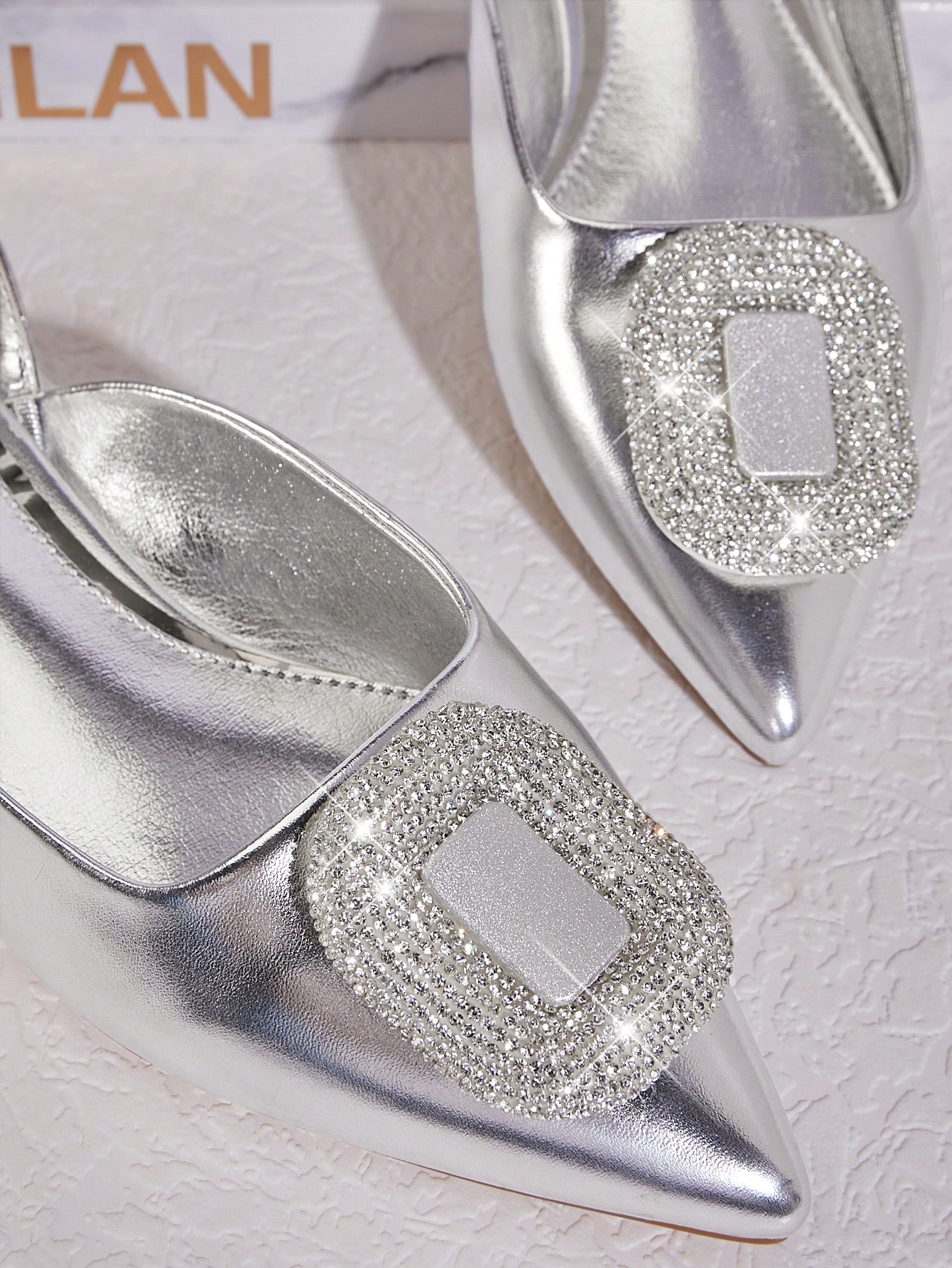 In Silver Women Flats