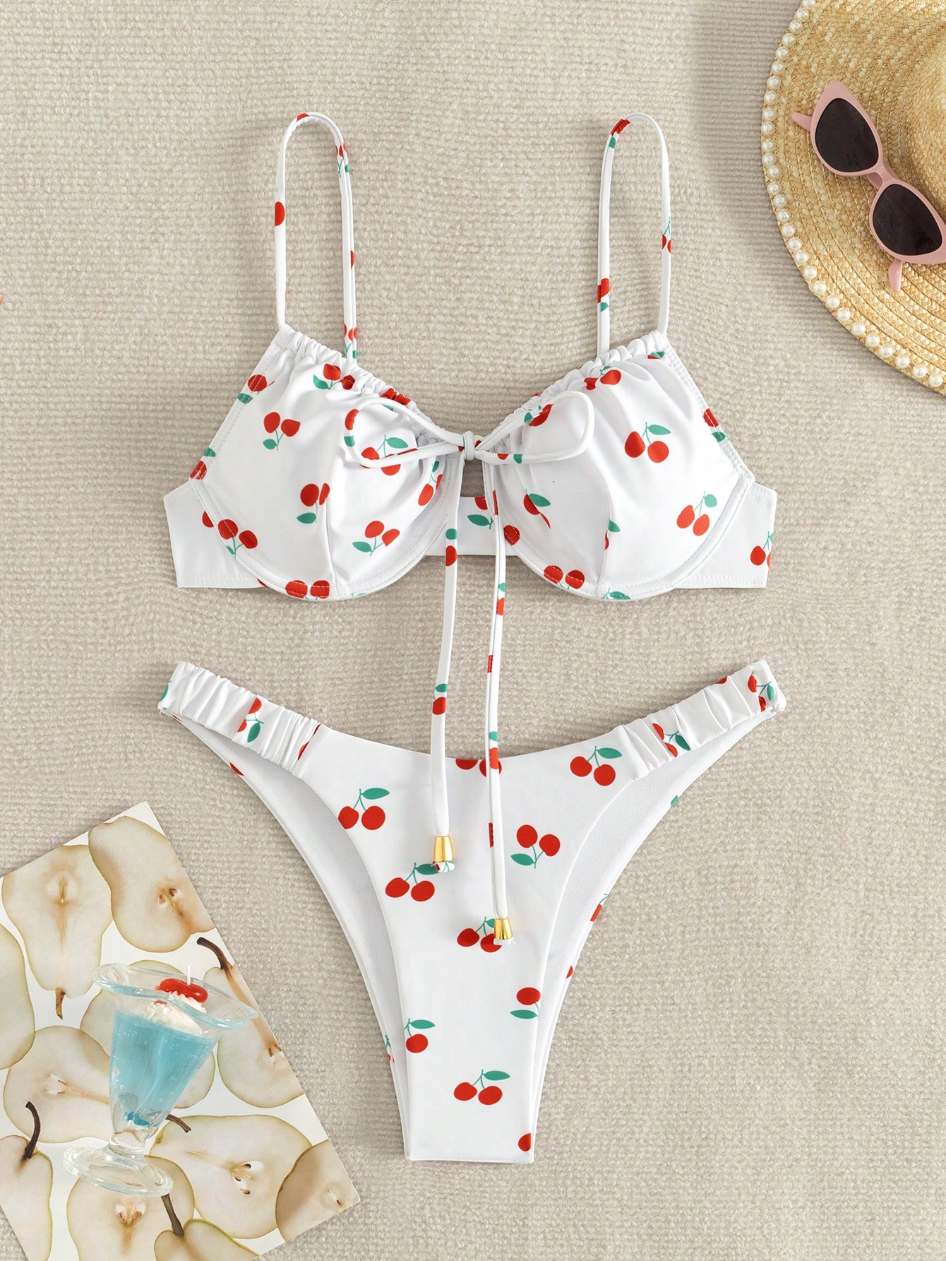 In White Women Bikini Sets