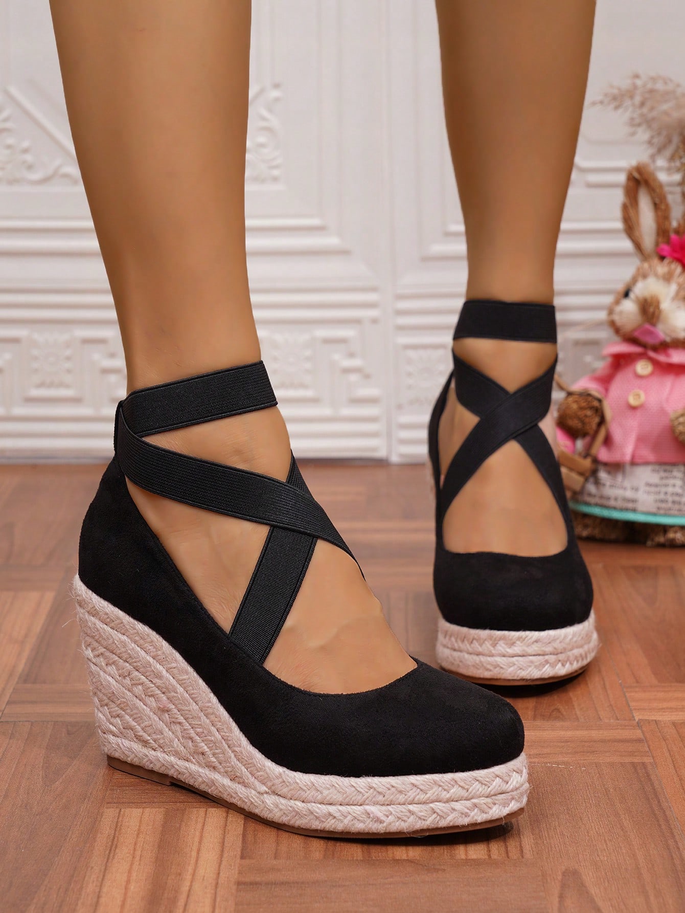 In Black Women Wedges & Flatform