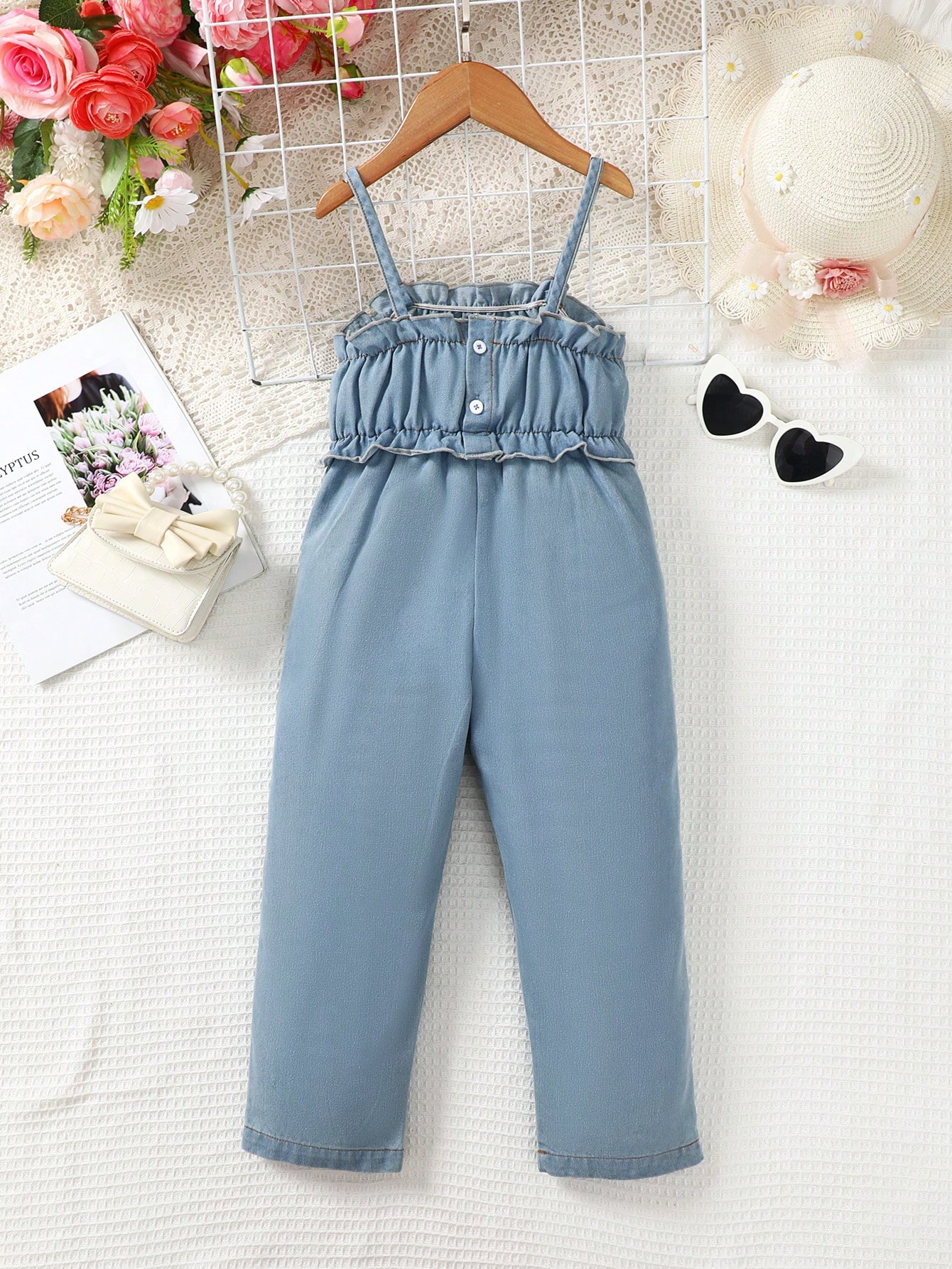 Young Girls Denim Overalls & Jumpsuits