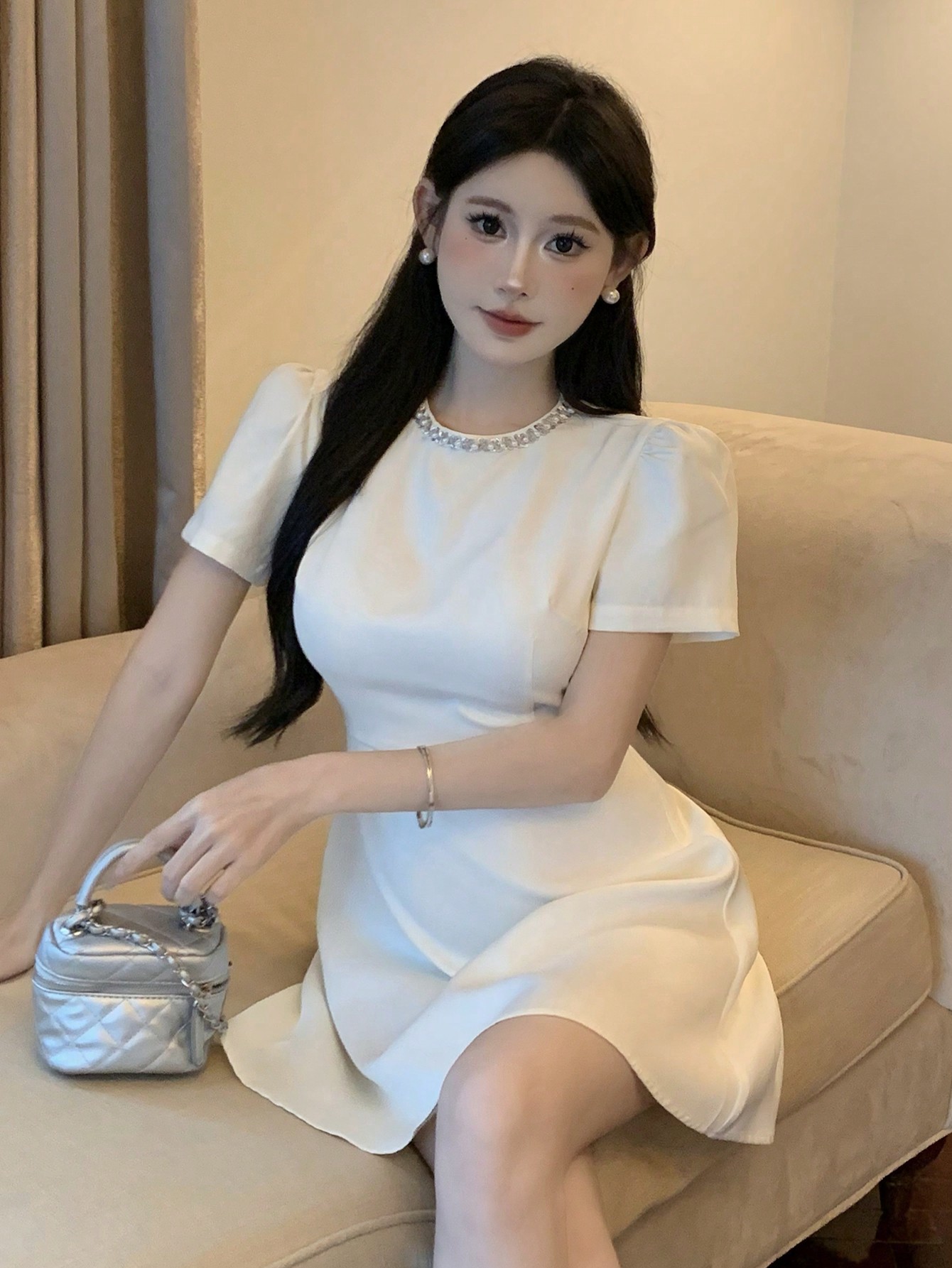 In Beige Women Dresses