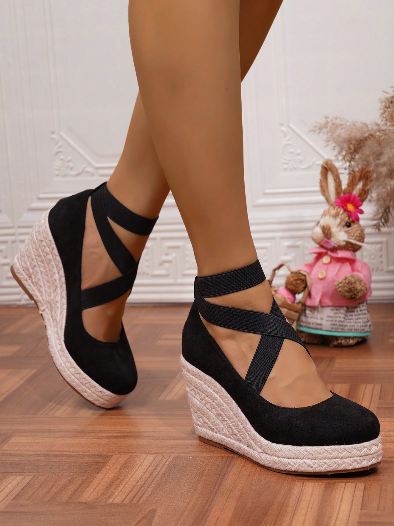 In Black Women Wedges & Flatform