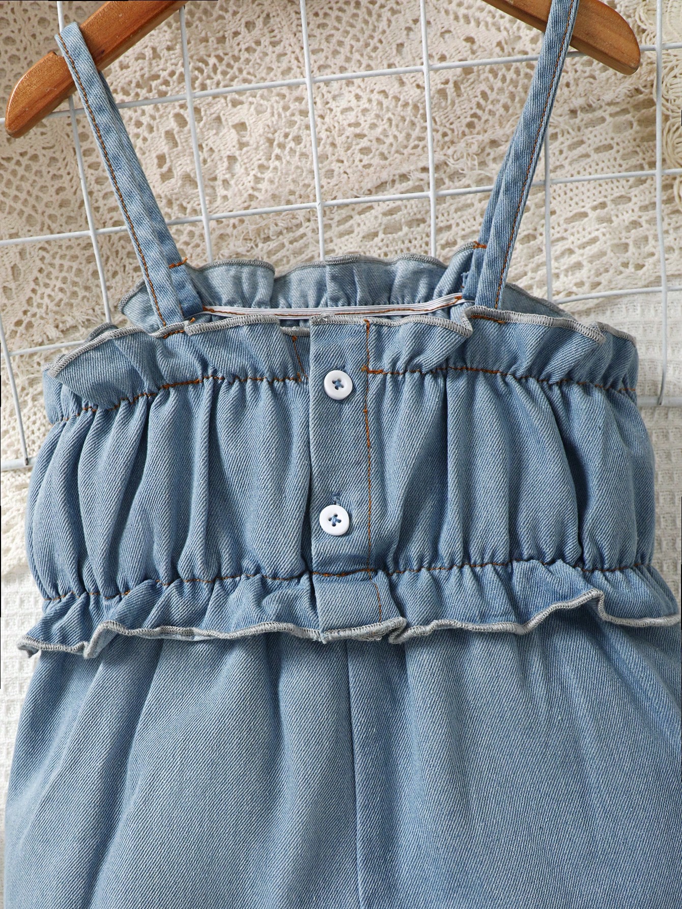 Young Girls Denim Overalls & Jumpsuits