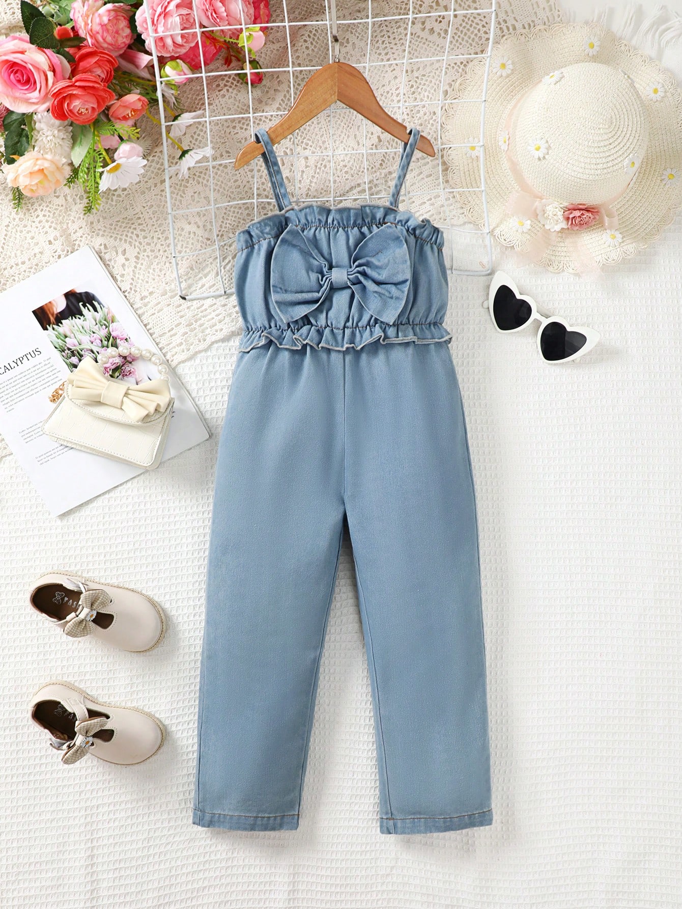 Young Girls Denim Overalls & Jumpsuits