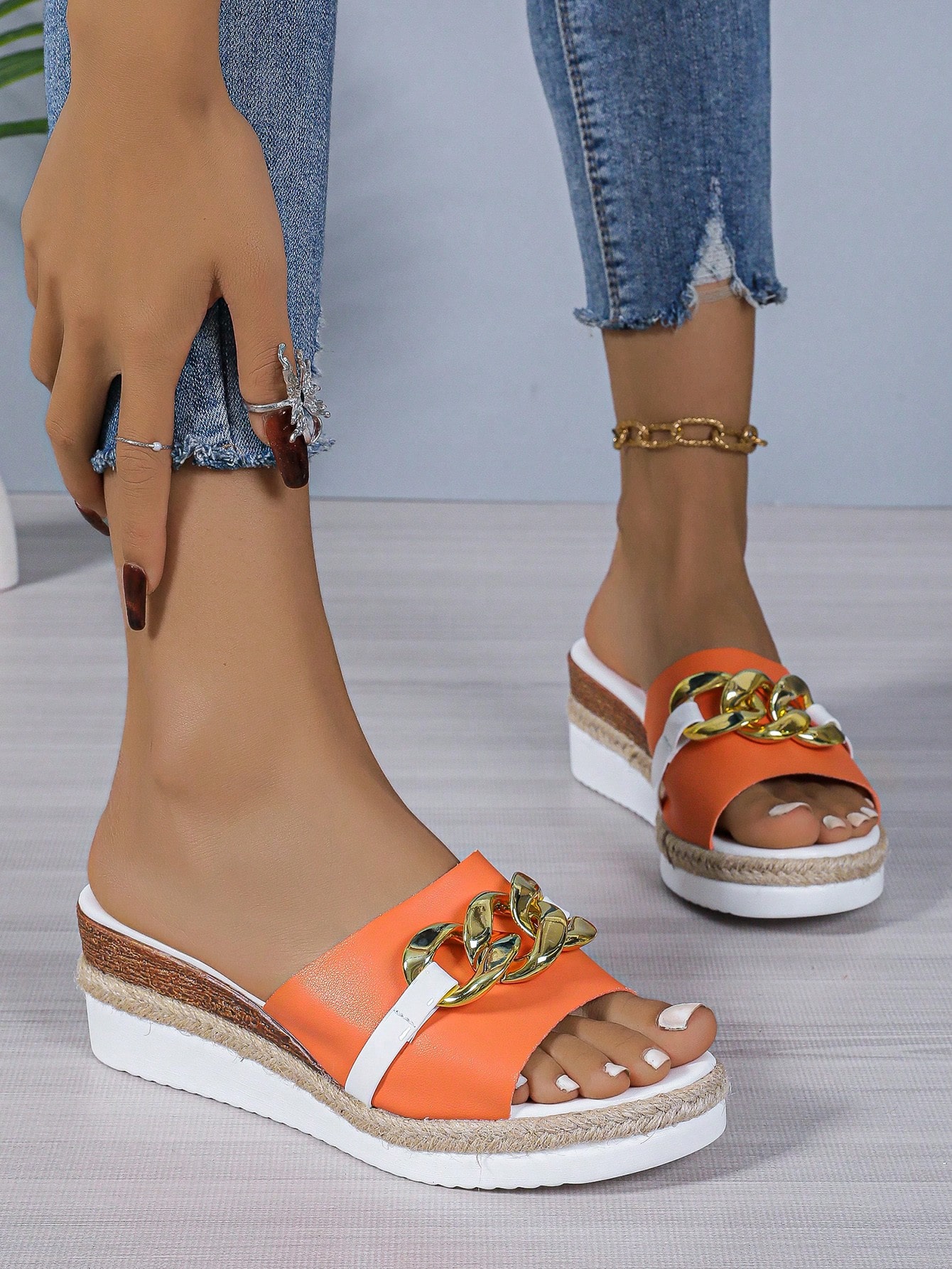 In Orange Women Platforms & Wedge Sandals