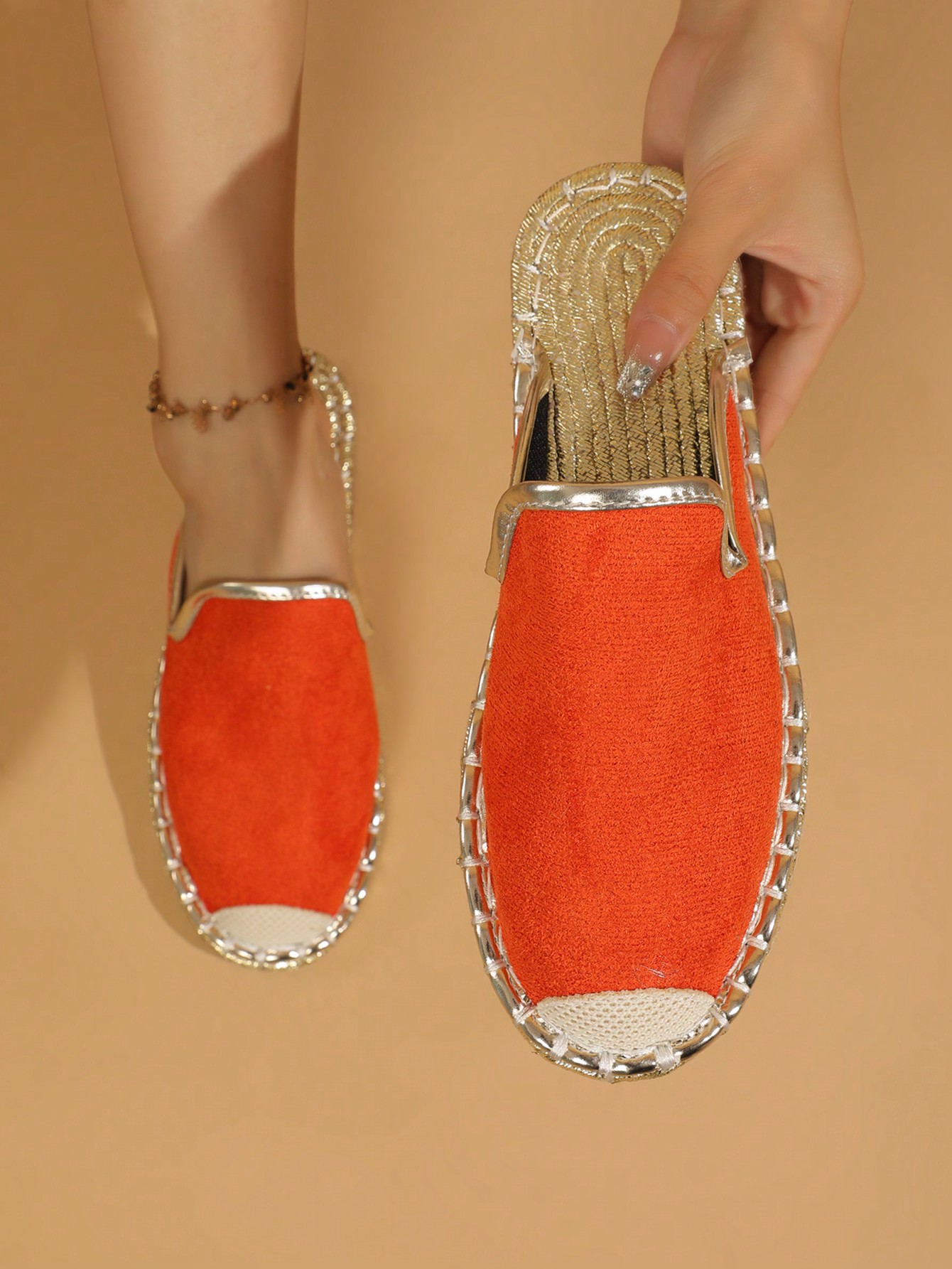 In Orange Women Flats