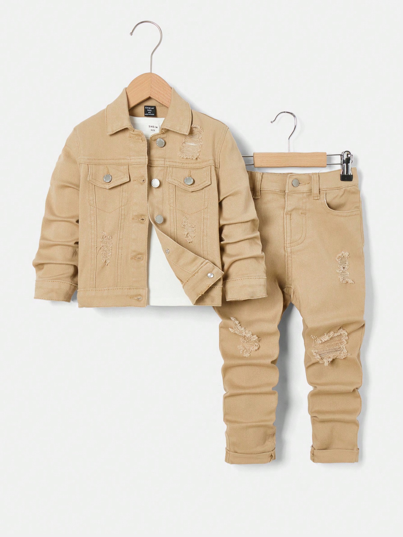 Young Boys Denim Two-piece Outfits