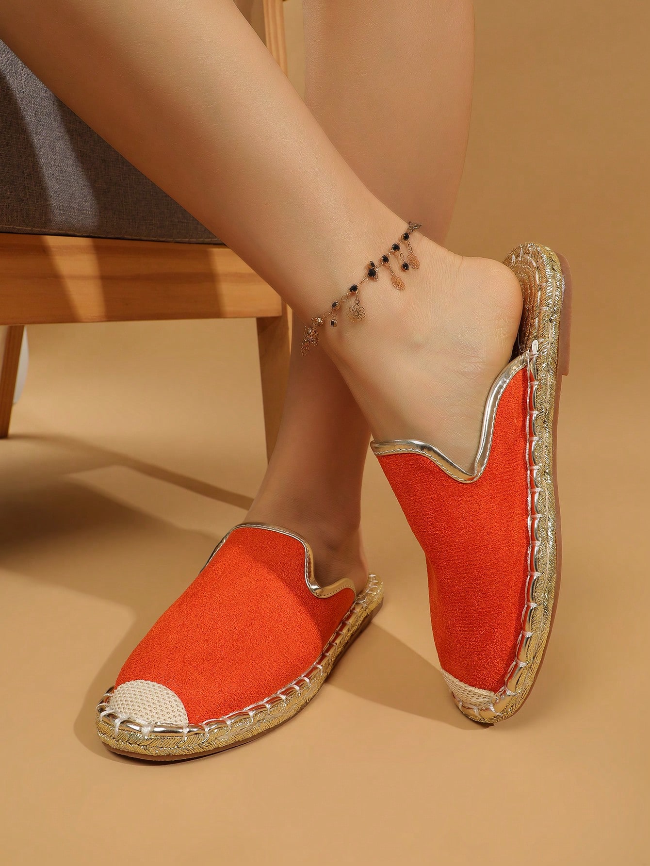 In Orange Women Flats