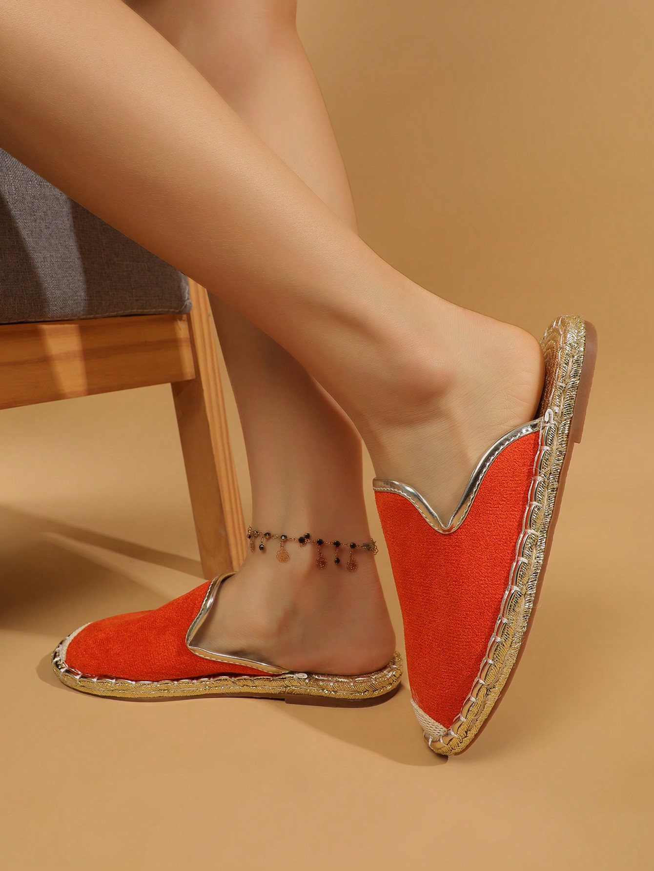 In Orange Women Flats