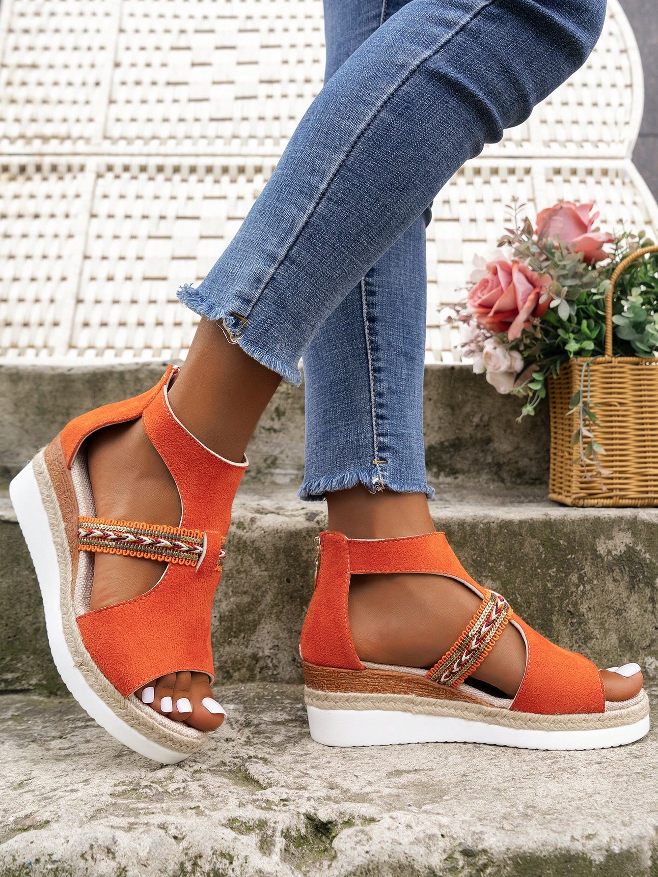 In Orange Women Platforms & Wedge Sandals