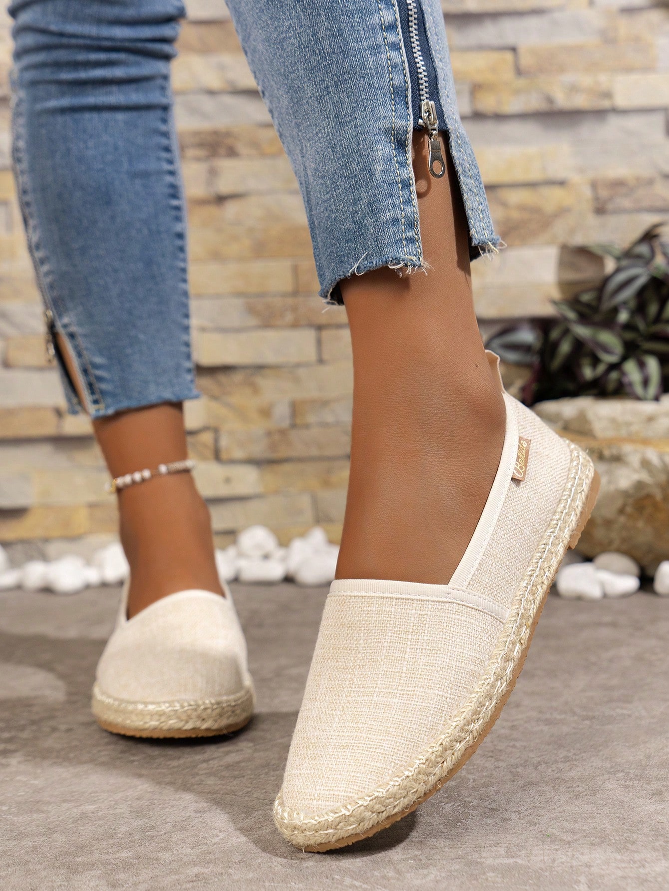 In Beige Women Flats