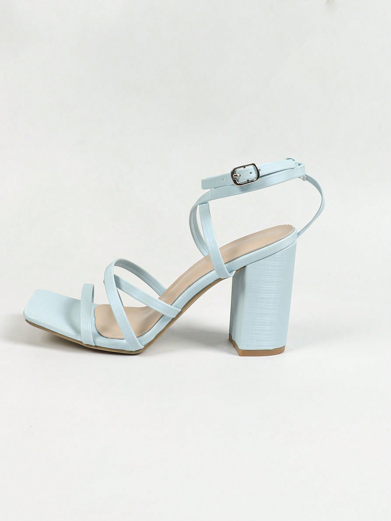 In Baby Blue Women Heeled Sandals