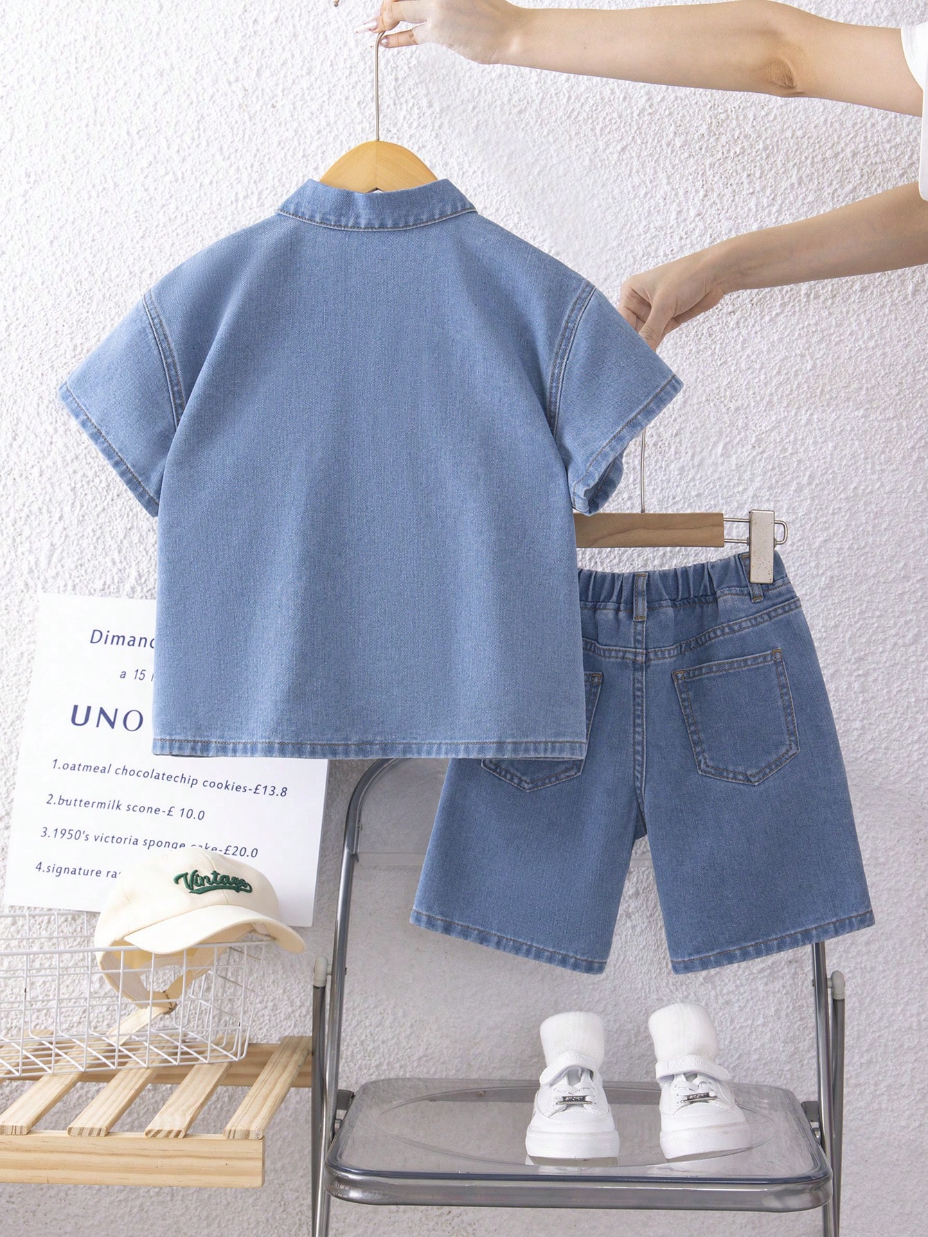 Young Boys Denim Two-piece Outfits