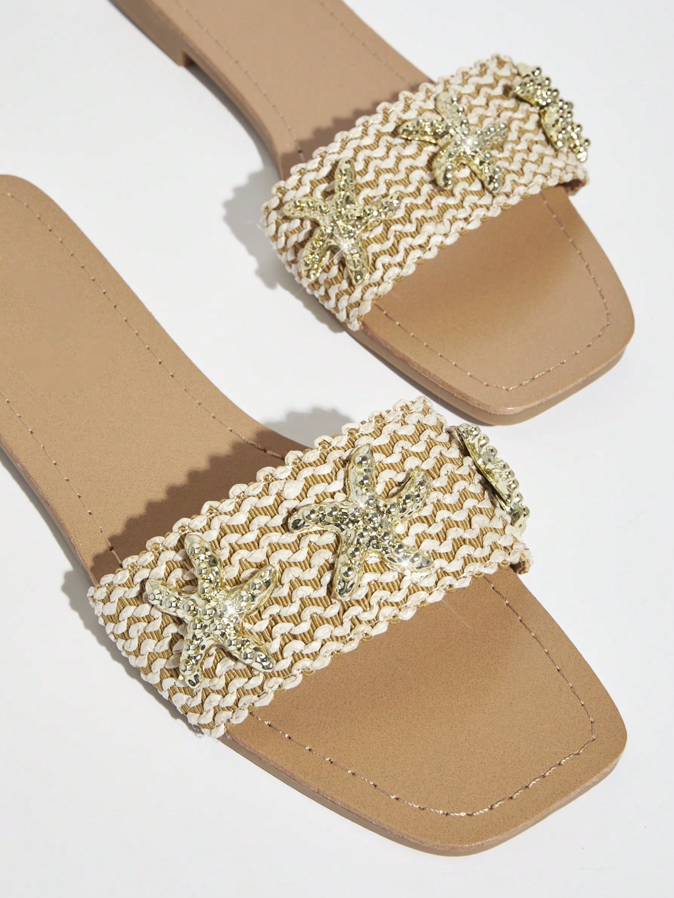 In Beige Women Flat Sandals