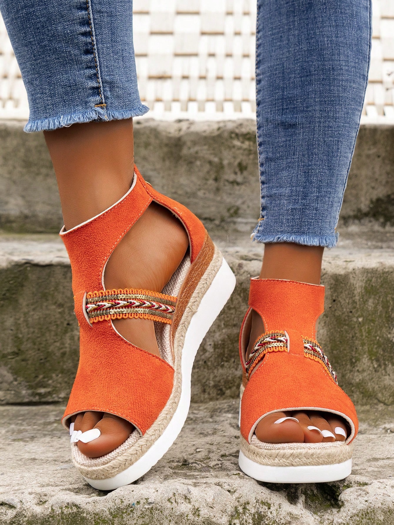 In Orange Women Platforms & Wedge Sandals