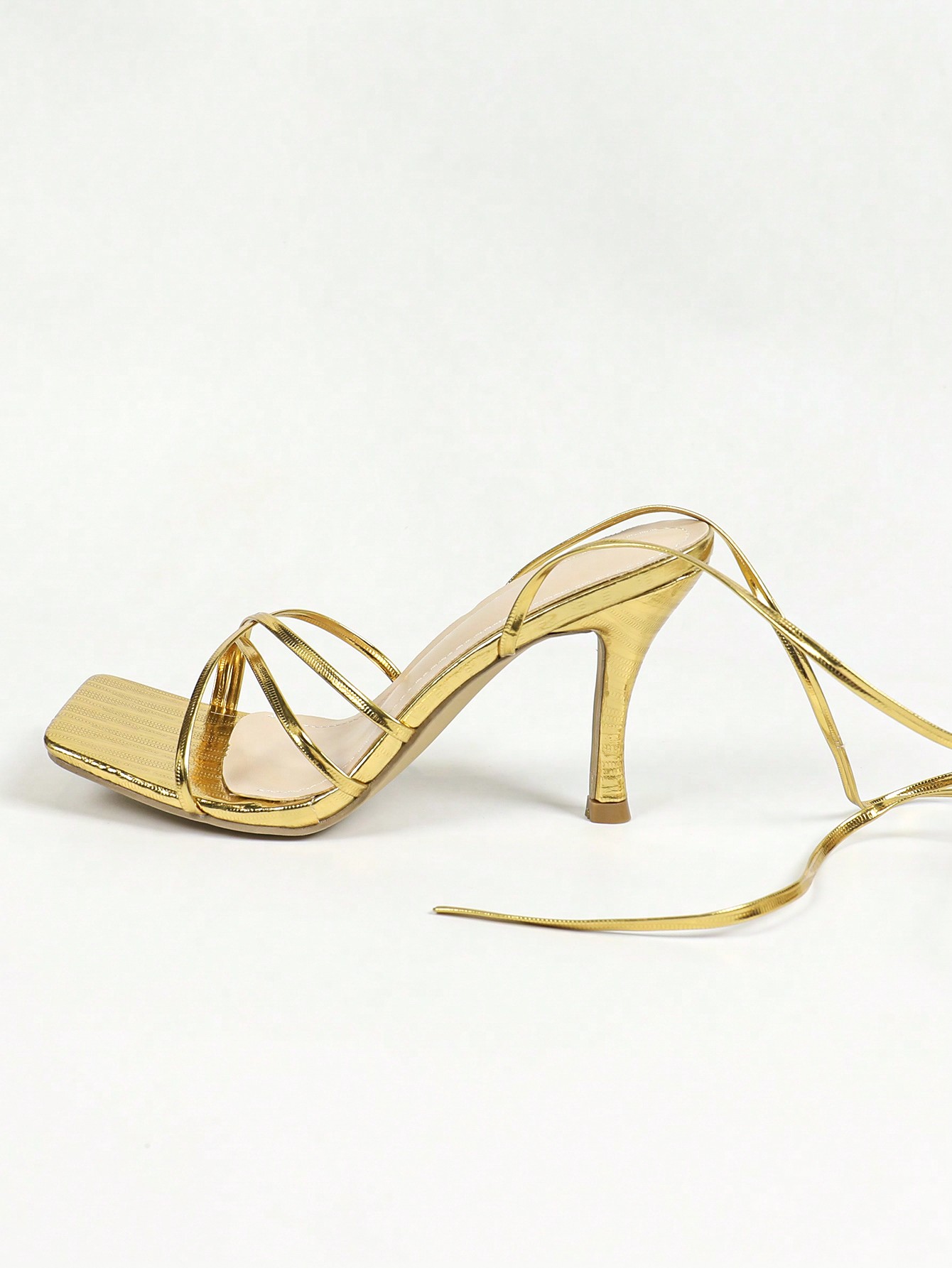 In Gold Women Heeled Sandals