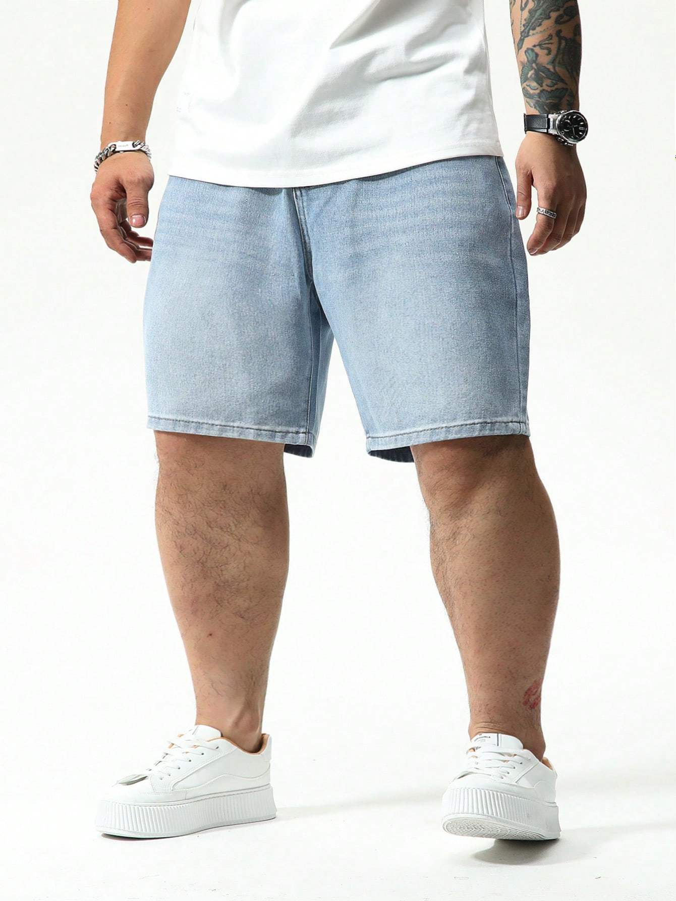 Men Plus Size Denim Shorts