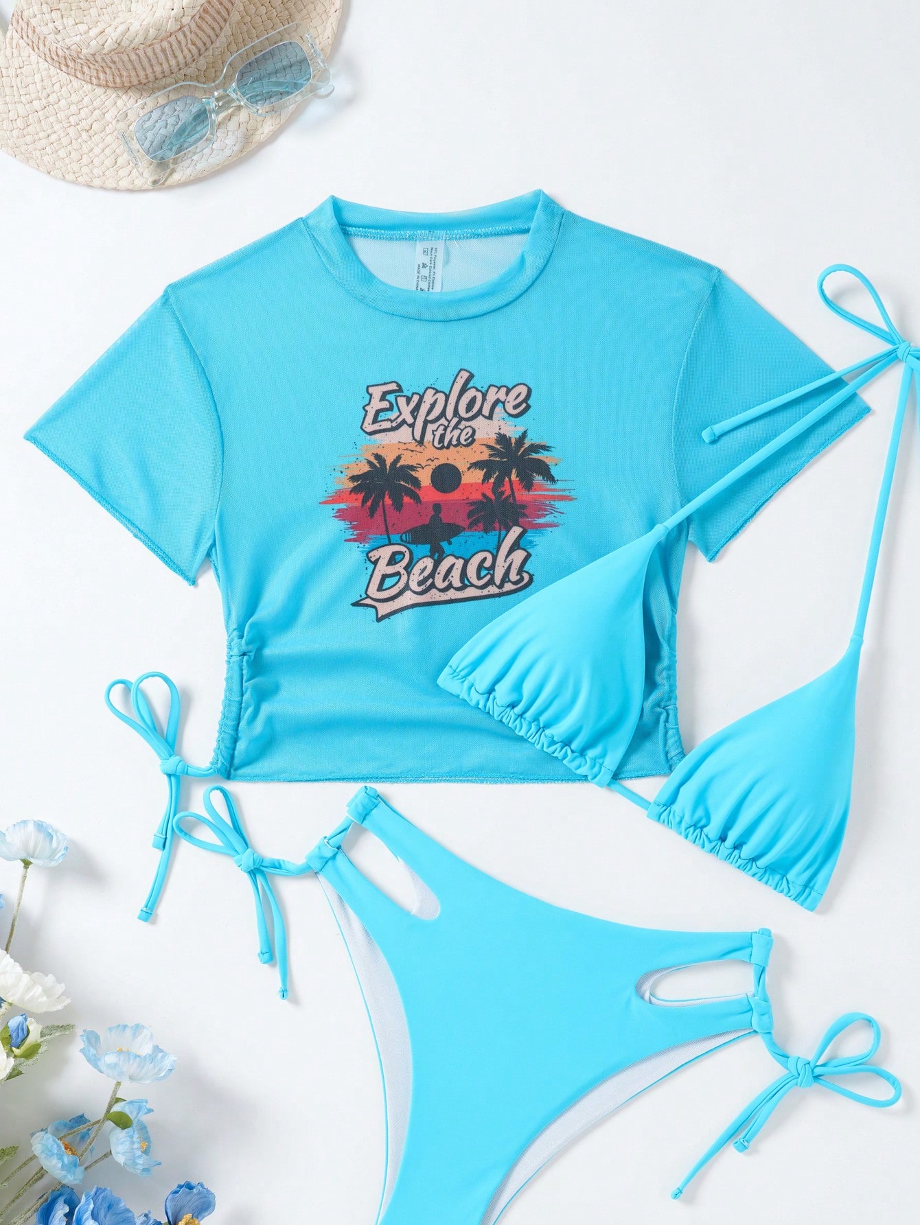 In Short Sleeve Women Bikini Sets