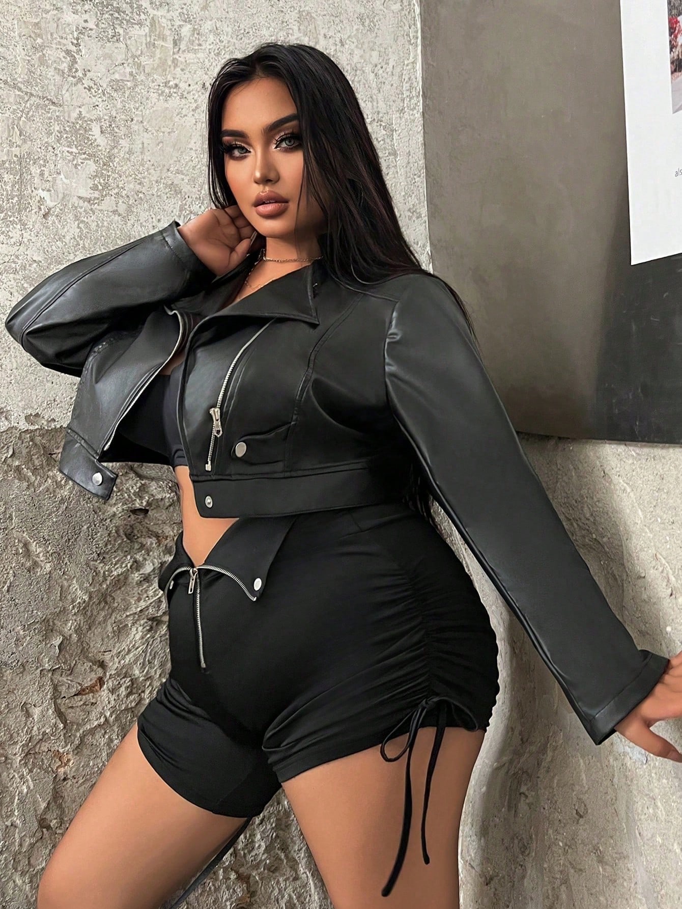 In Black Plus Size Jackets