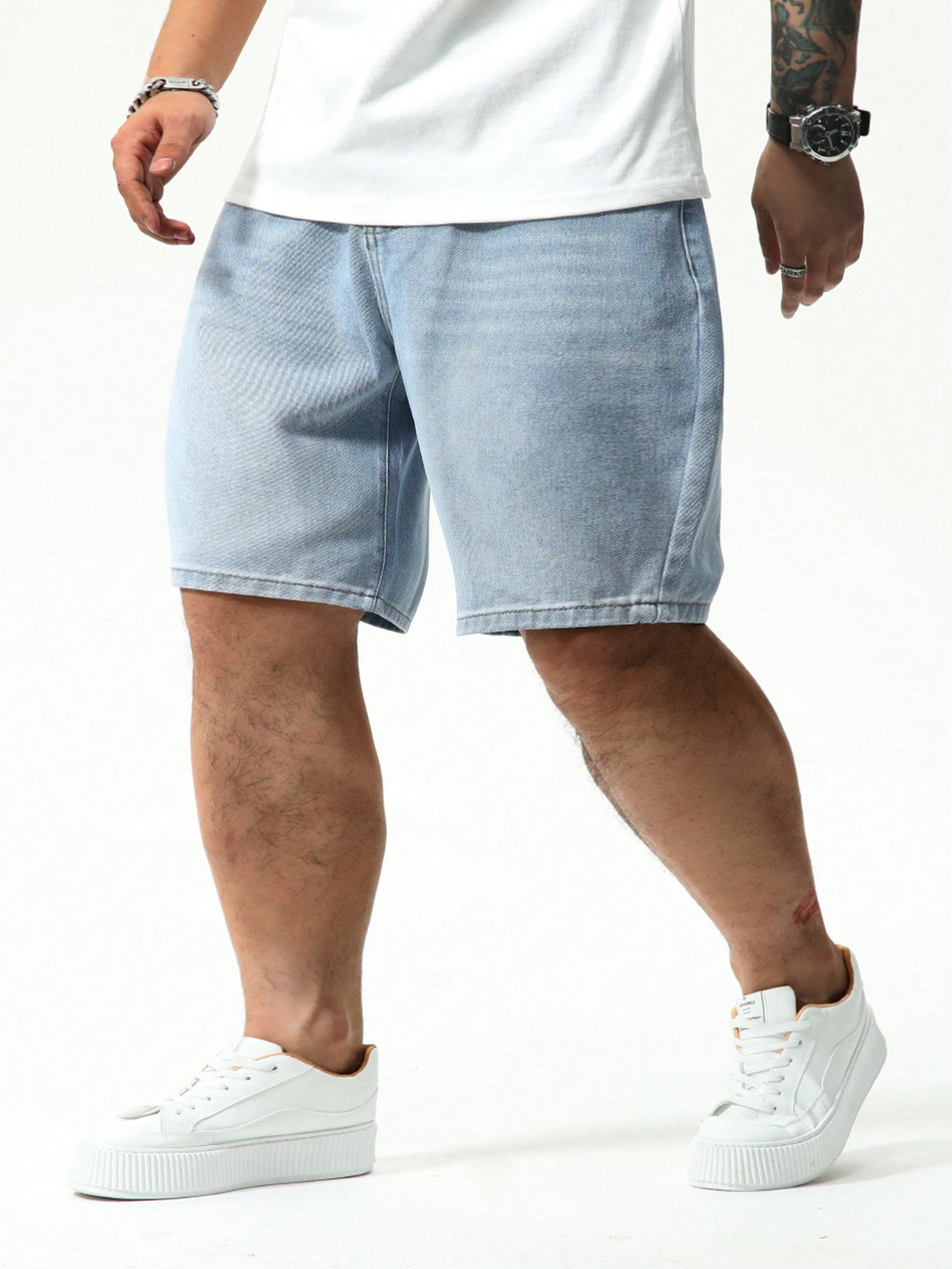 Men Plus Size Denim Shorts