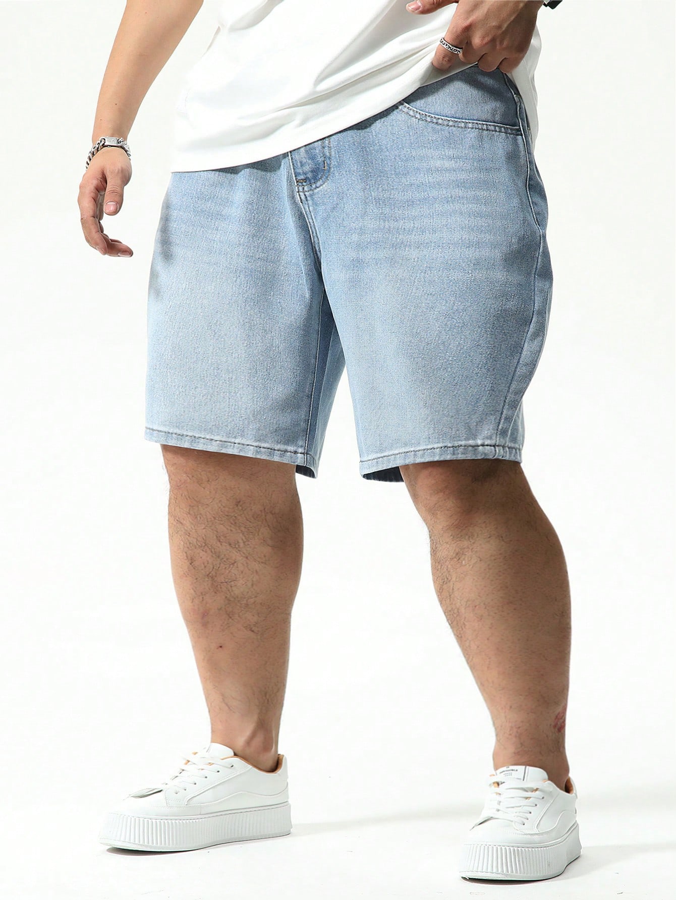 Men Plus Size Denim Shorts