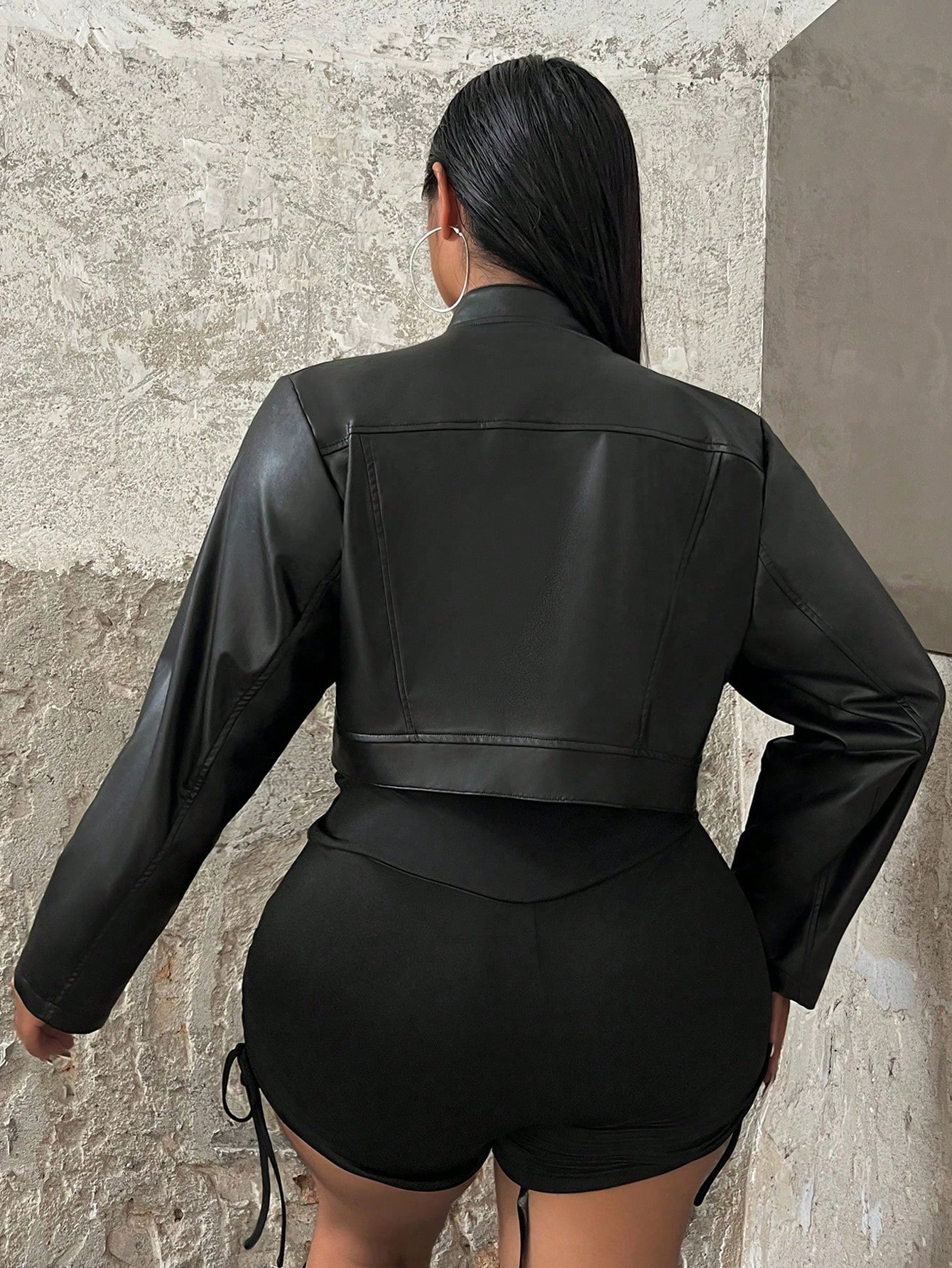 In Black Plus Size Jackets