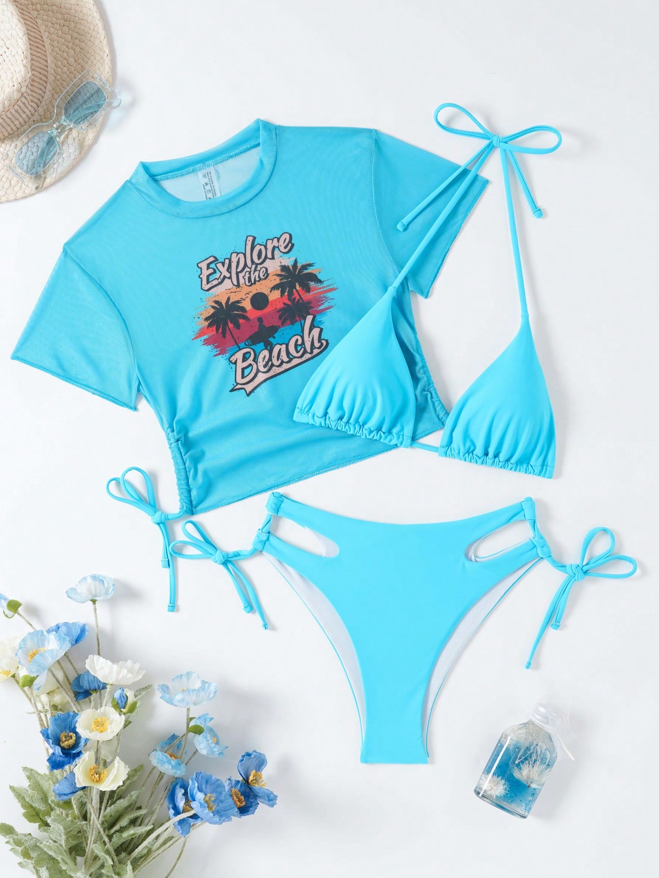 In Short Sleeve Women Bikini Sets