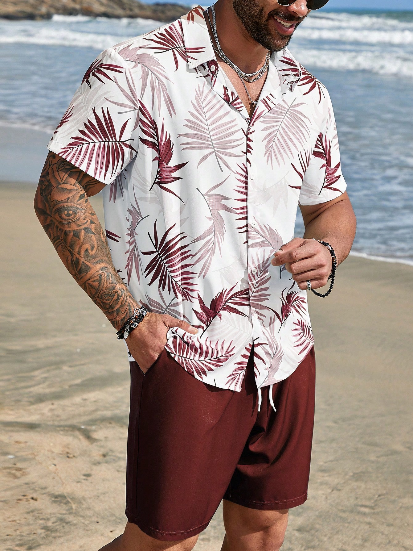 Men Plus Size Shirt Co-ords