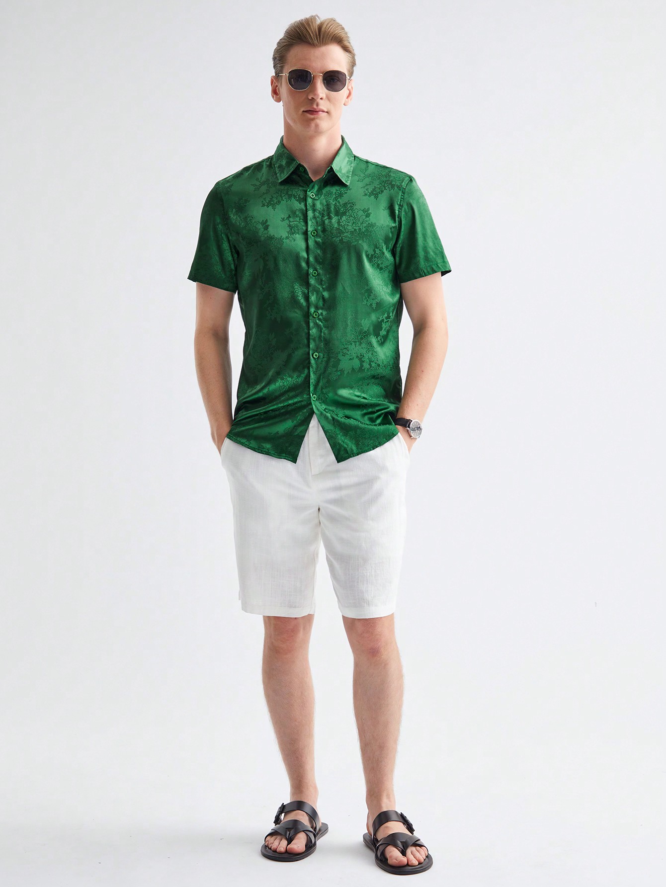 Men Linen Shorts