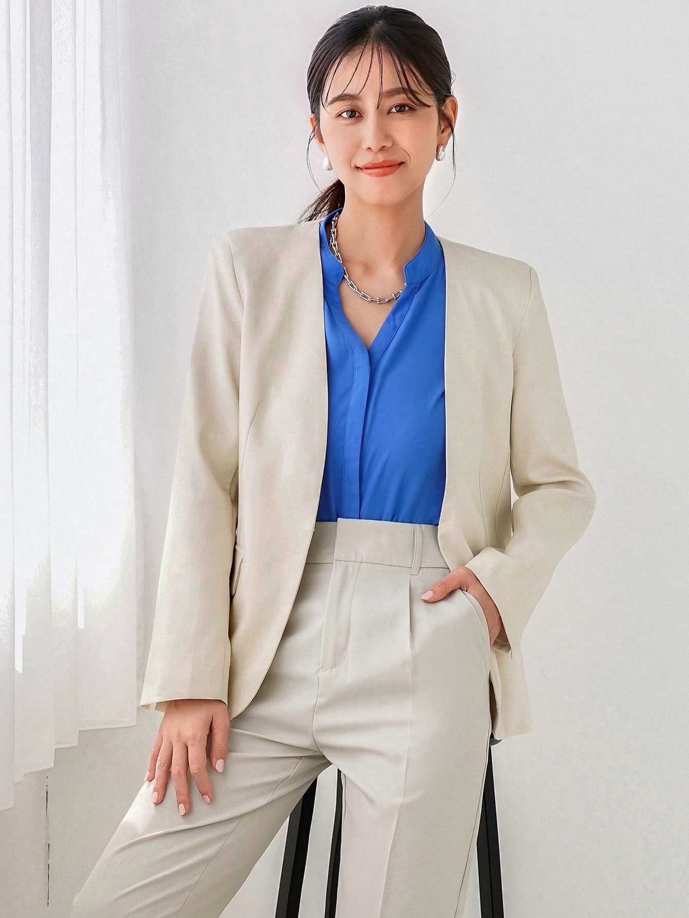 In Beige Women Suits