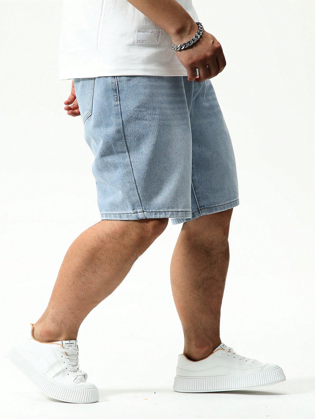 Men Plus Size Denim Shorts