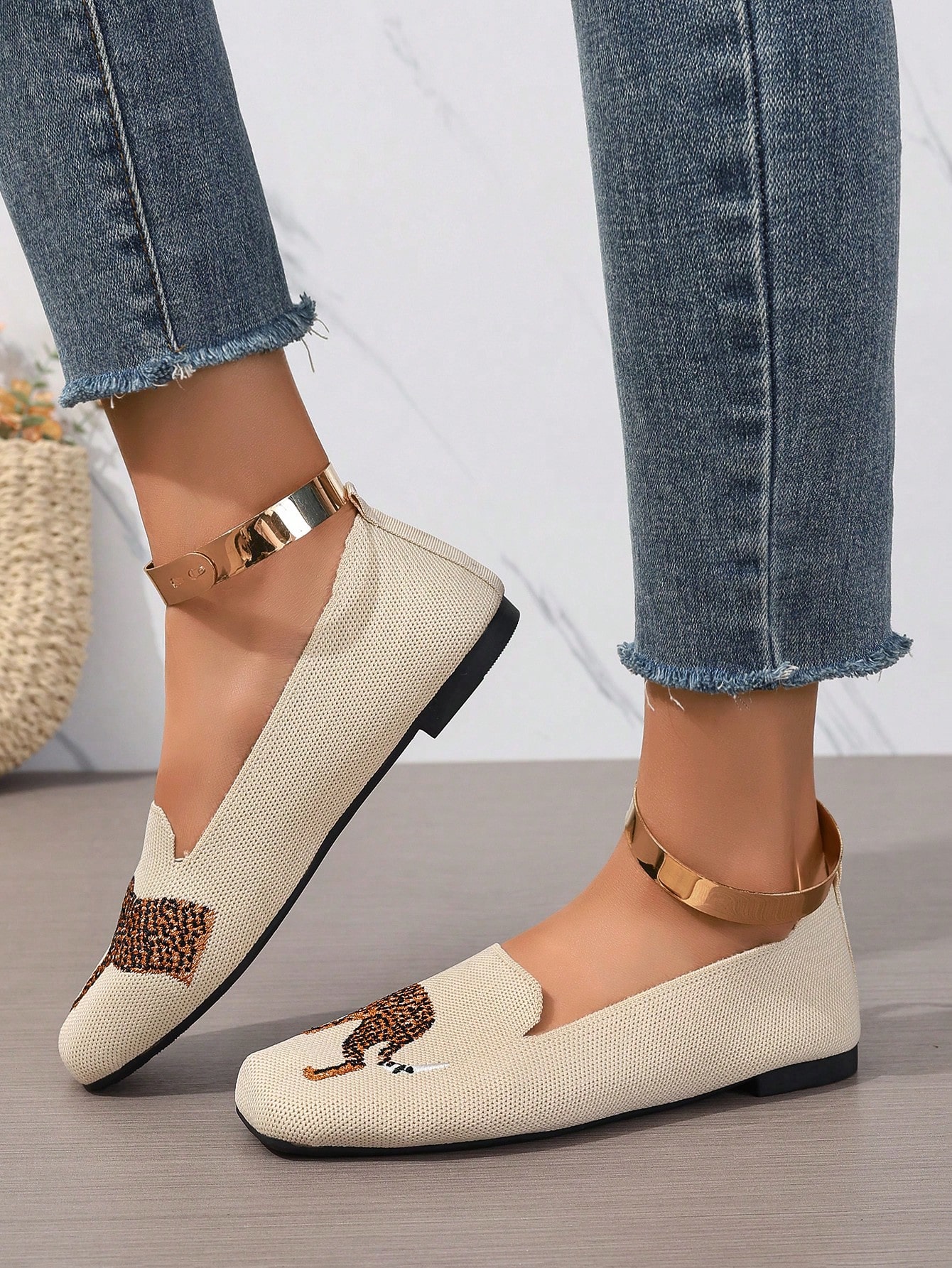 In Beige Women Flats