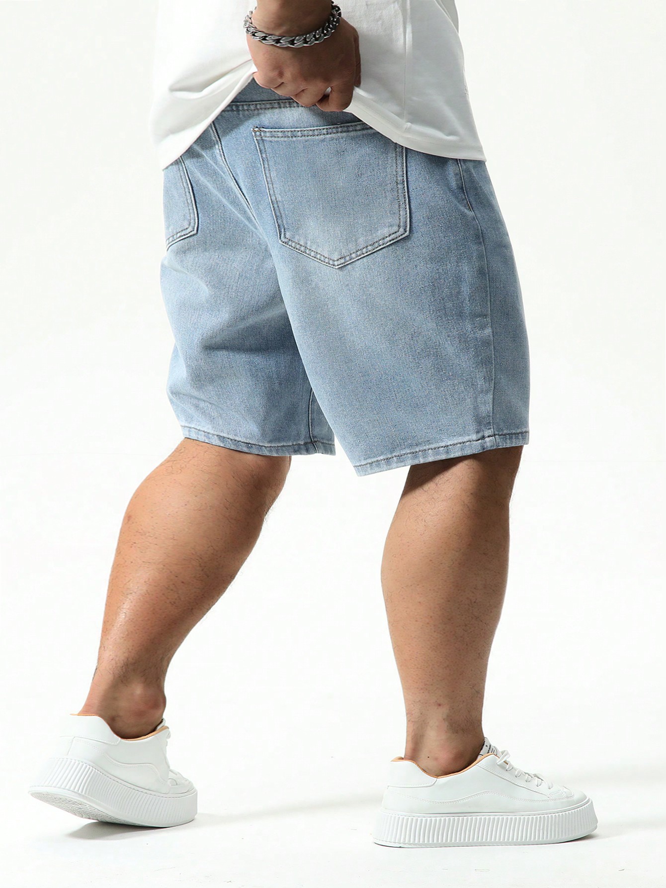 Men Plus Size Denim Shorts