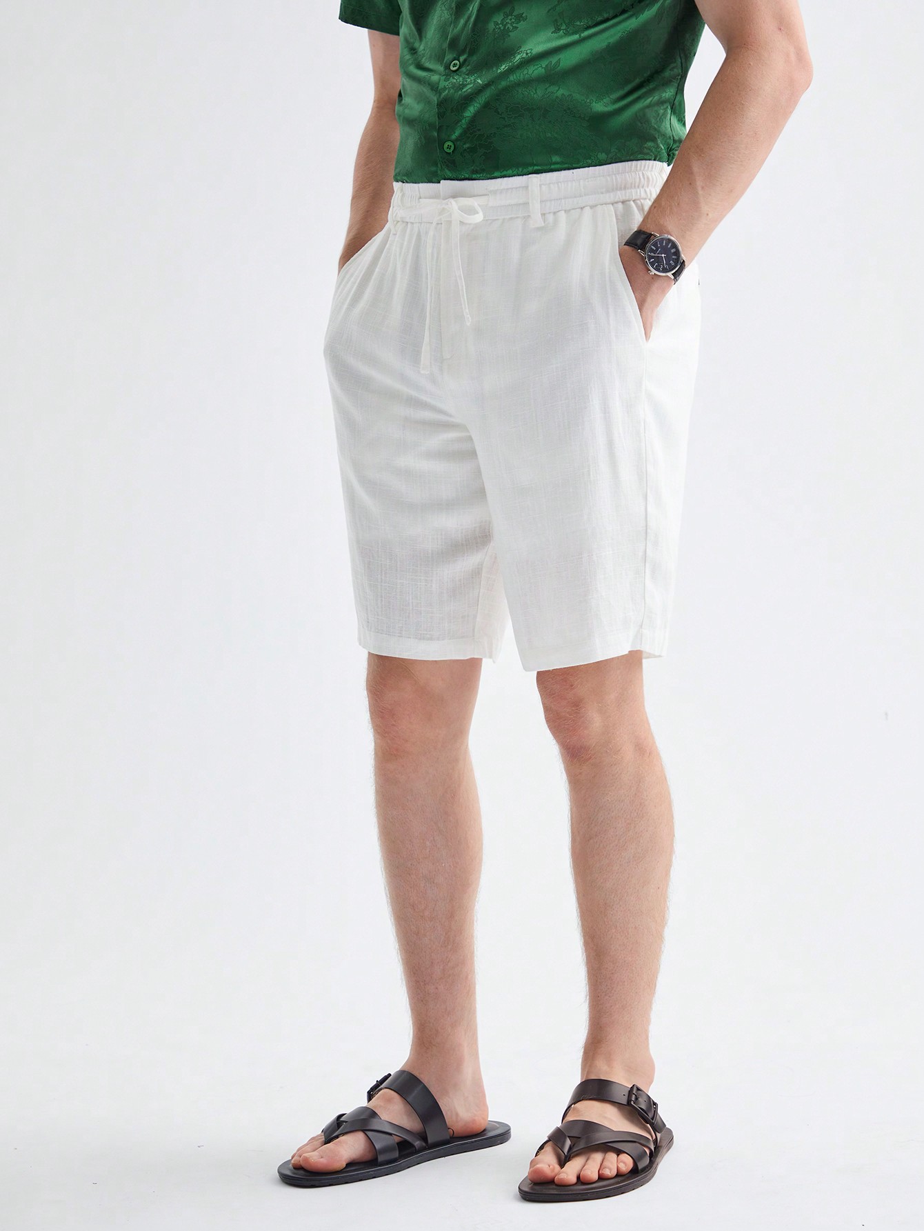 Men Linen Shorts