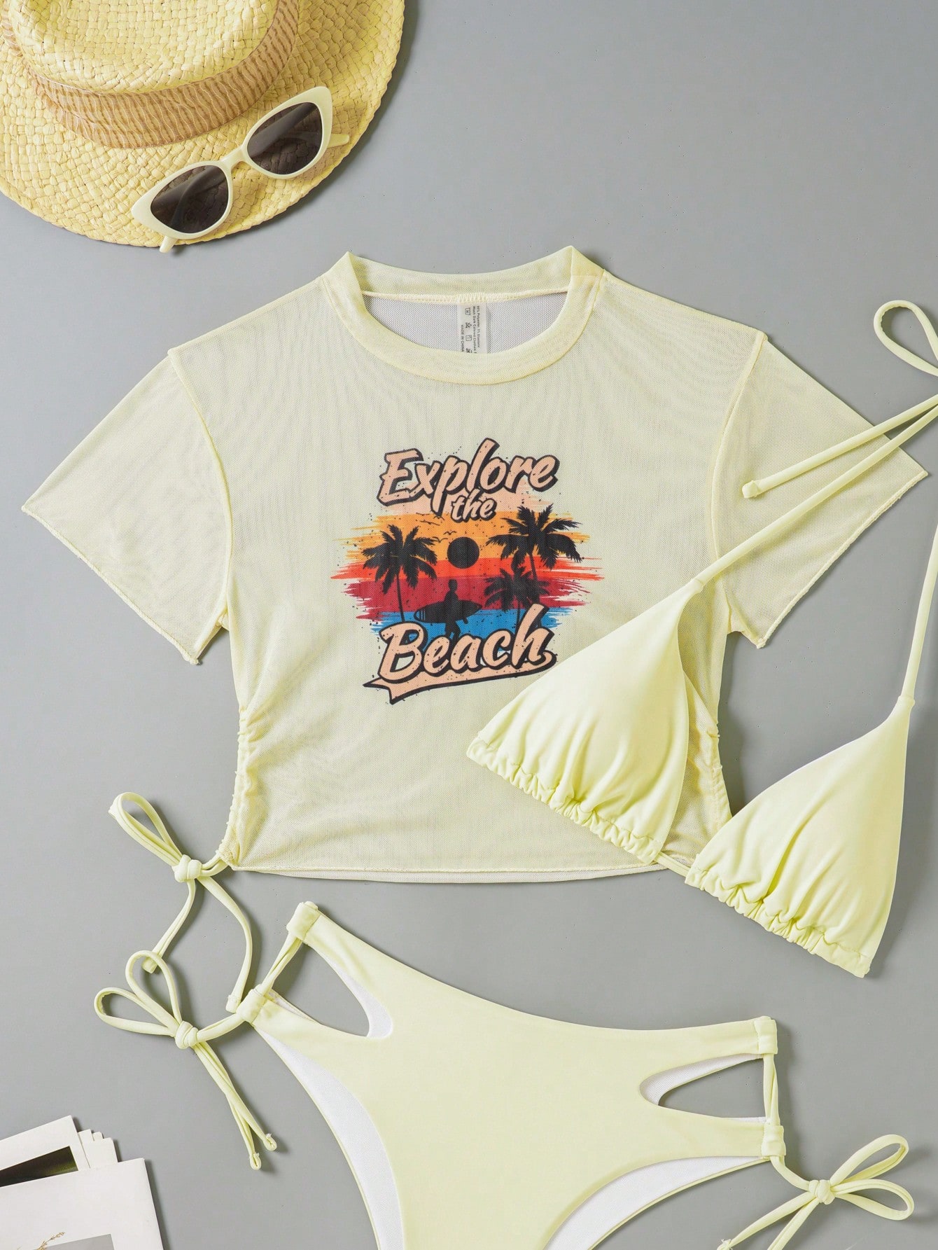 In Short Sleeve Women Bikini Sets