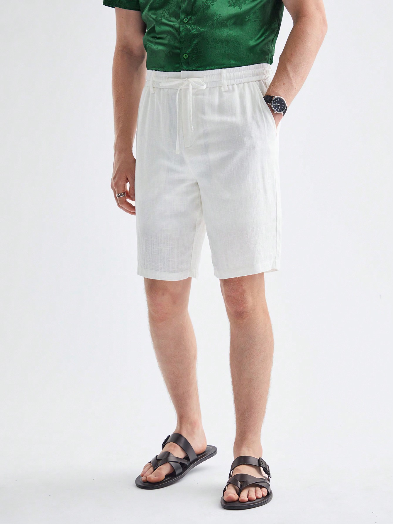 Men Linen Shorts