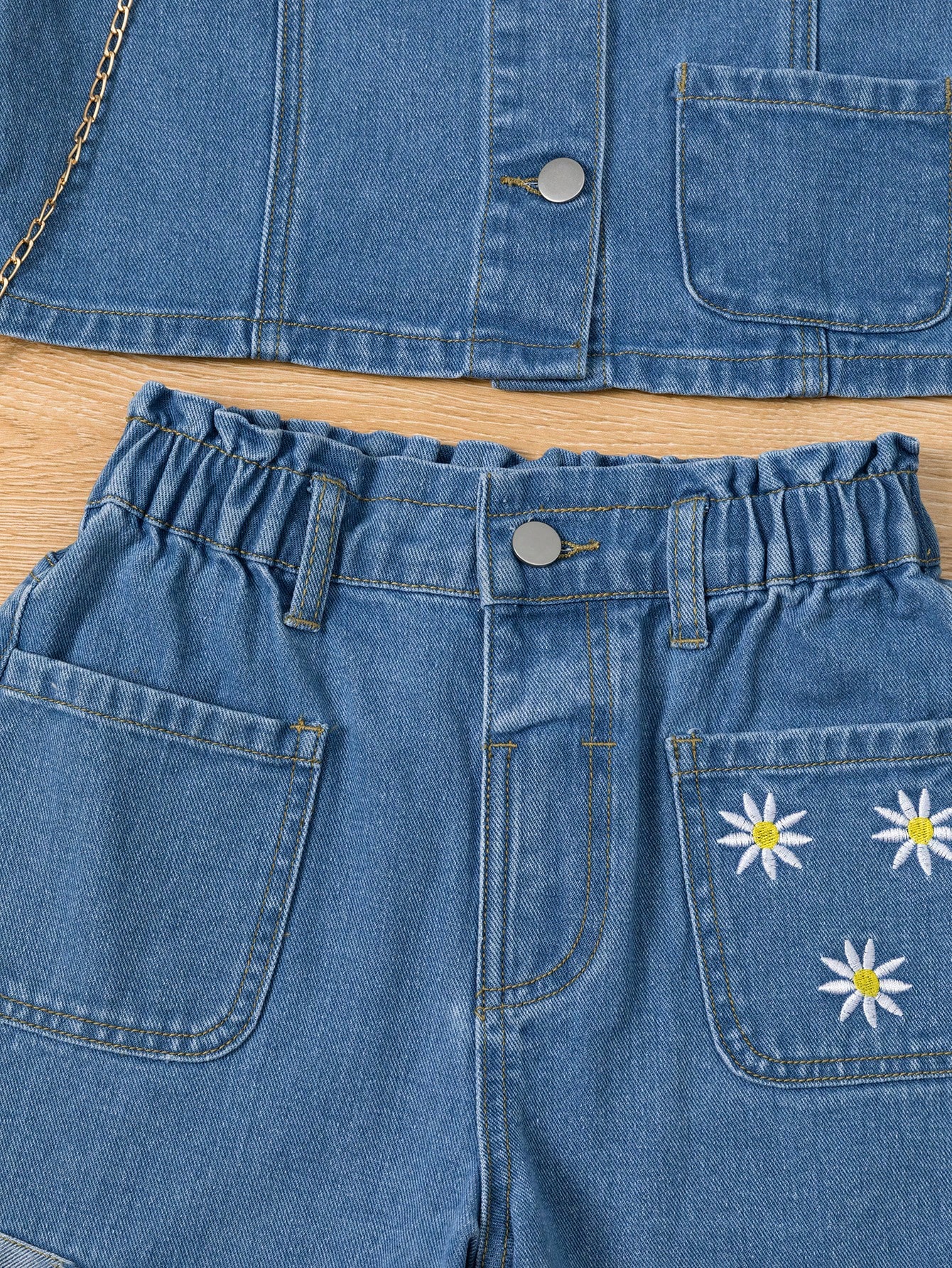 Tween Girls Denim Two-piece Outfits