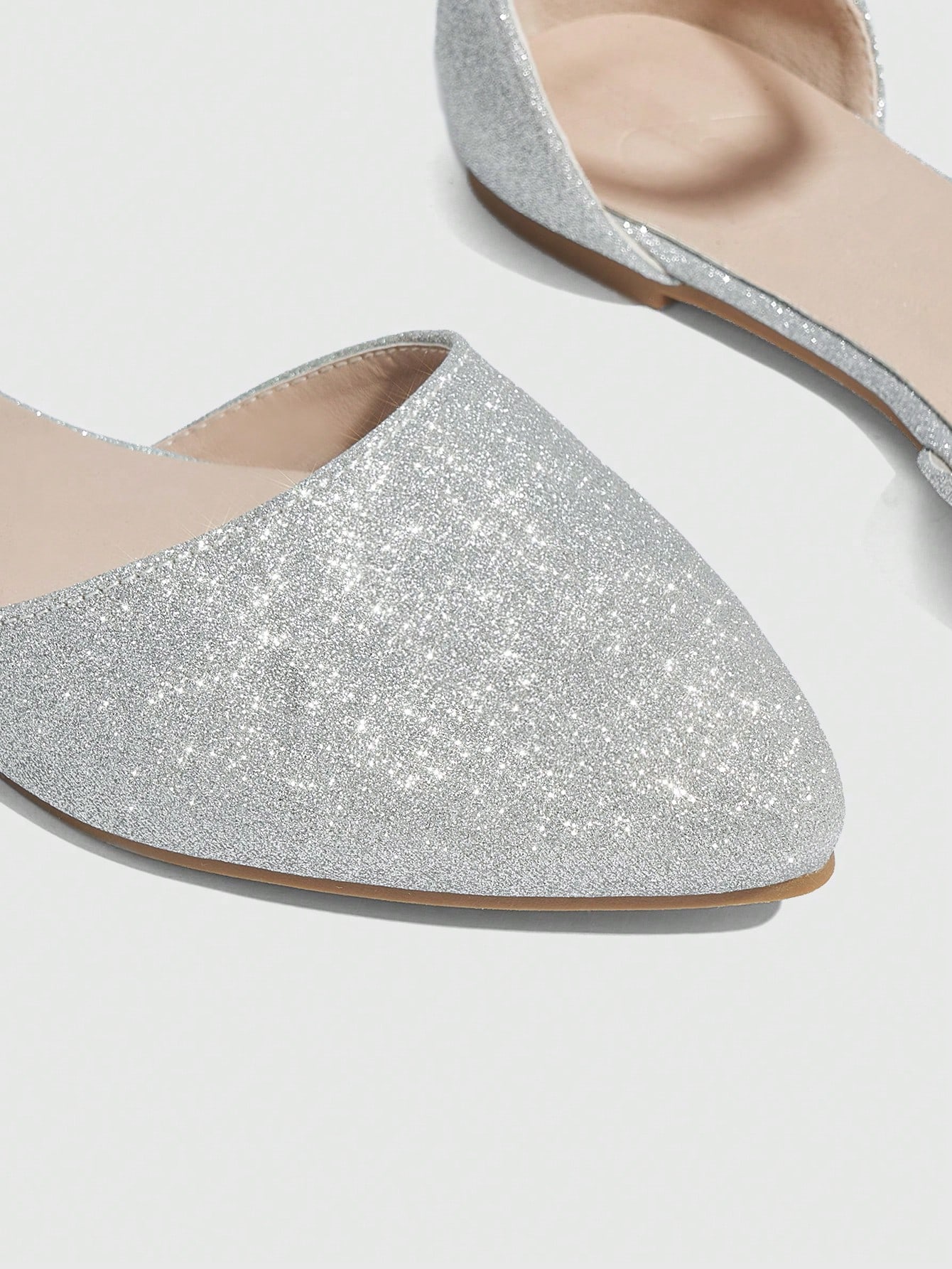 In Silver Women Flats